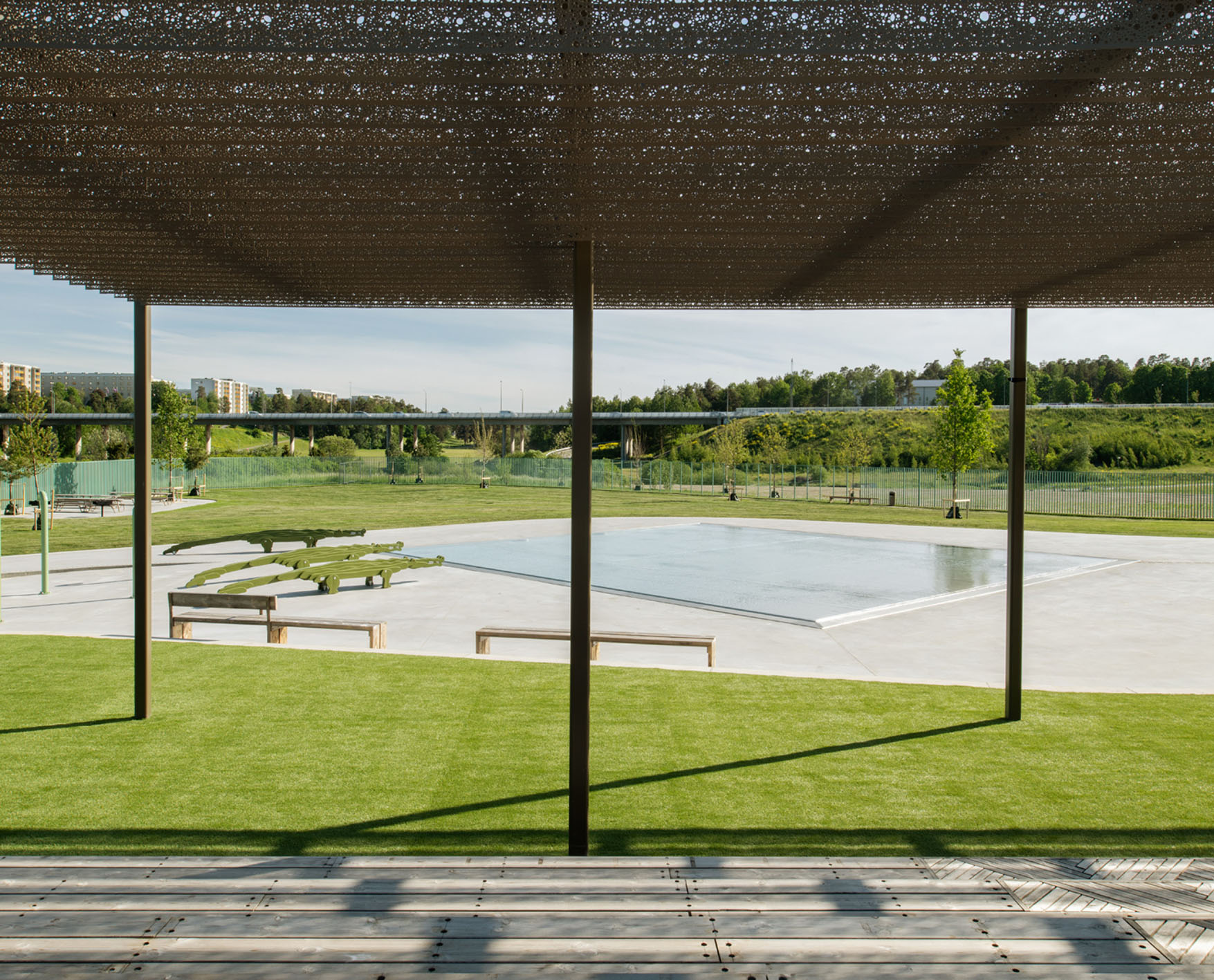 Järva friluftsbad, LAND arkitektur. Foto: Mikael Olsson. Järva friluftsbad, LAND arkitektur. Foto: Mikael Olsson.