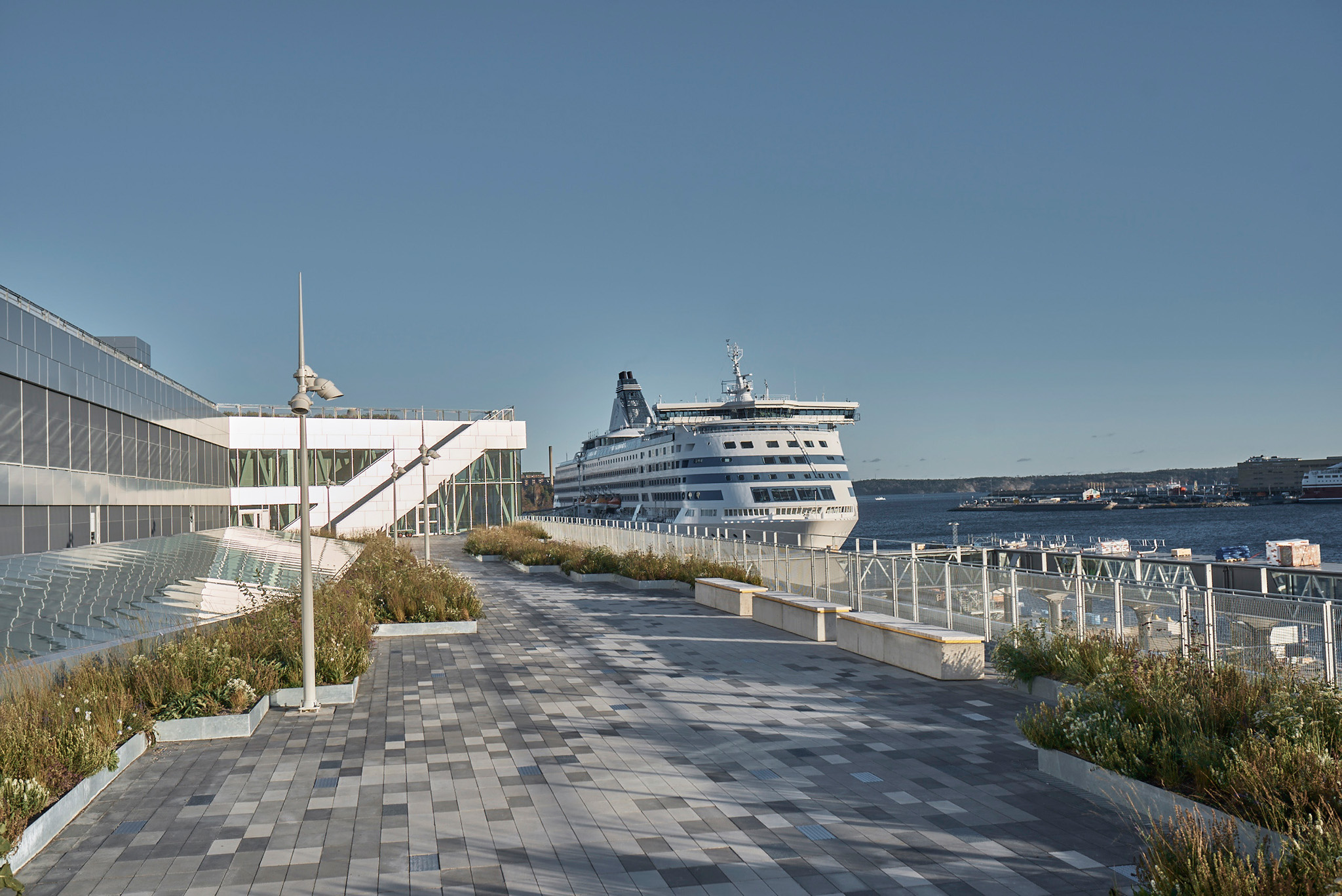 Värtaterminalens takpark, Nivå landskapsarkitektur. Foto: Anders Thessing.