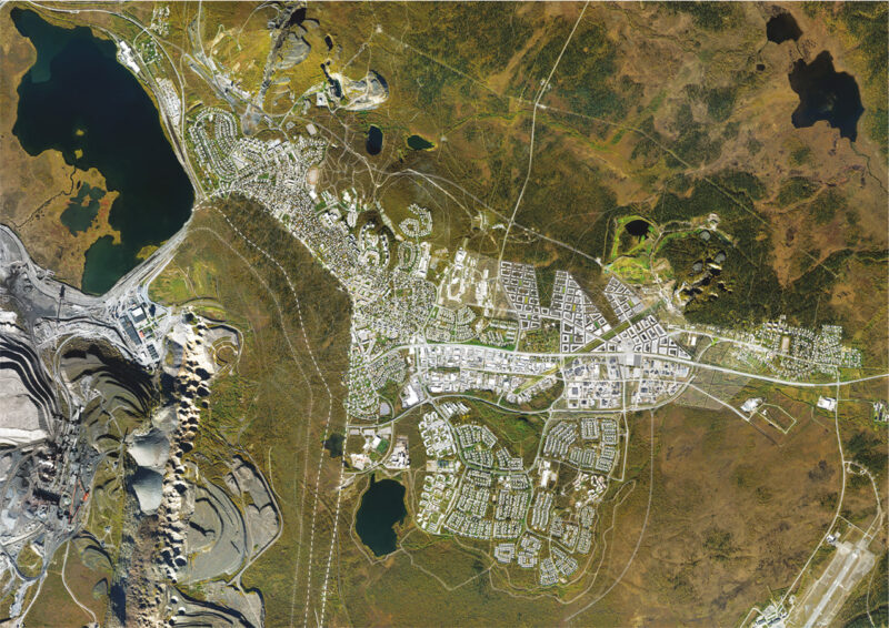 Nya Kiruna, utvecklingsplan. Bild: White Arkitekter