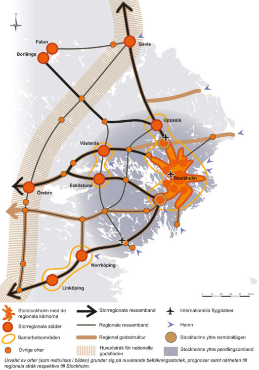 Målbild för utvecklingen av östra Mellansverige med sikte mot 2050.