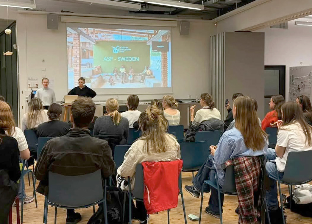 Sveriges Arkitekter Ultuna arrangerade en inspirationskväll tillsammans med Arkitekter Utan Gränser. Foto: Sigen Josefsson.