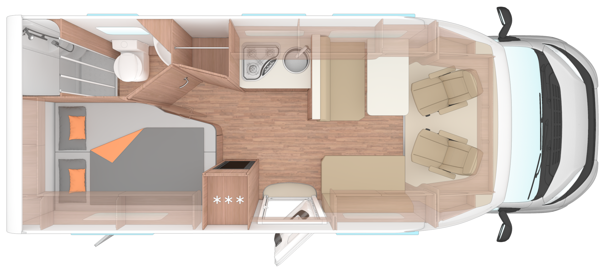 Weinsberg CaraSuite 650 MF - Peugeot - planlösning