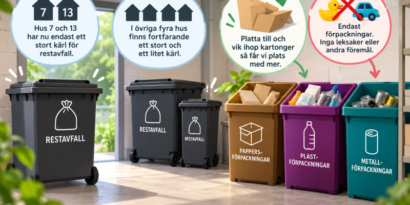 Information om soprummen – förändringar och påminnelser