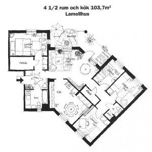 4 1/2 rum och kök, 102 m2