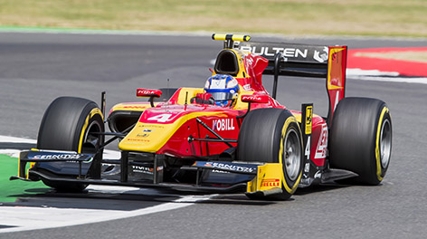 2017 FIA Formula 2 Round 6. Silverstone, Northamptonshire, UK. Friday 14 July 2017. Gustav Malja (SWE, Racing Engineering). Photo: Malcolm Griffiths/FIA Formula 2. ref: Digital Image MALC1492