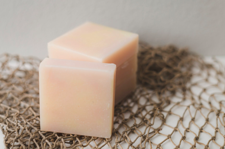Image of soap on a net