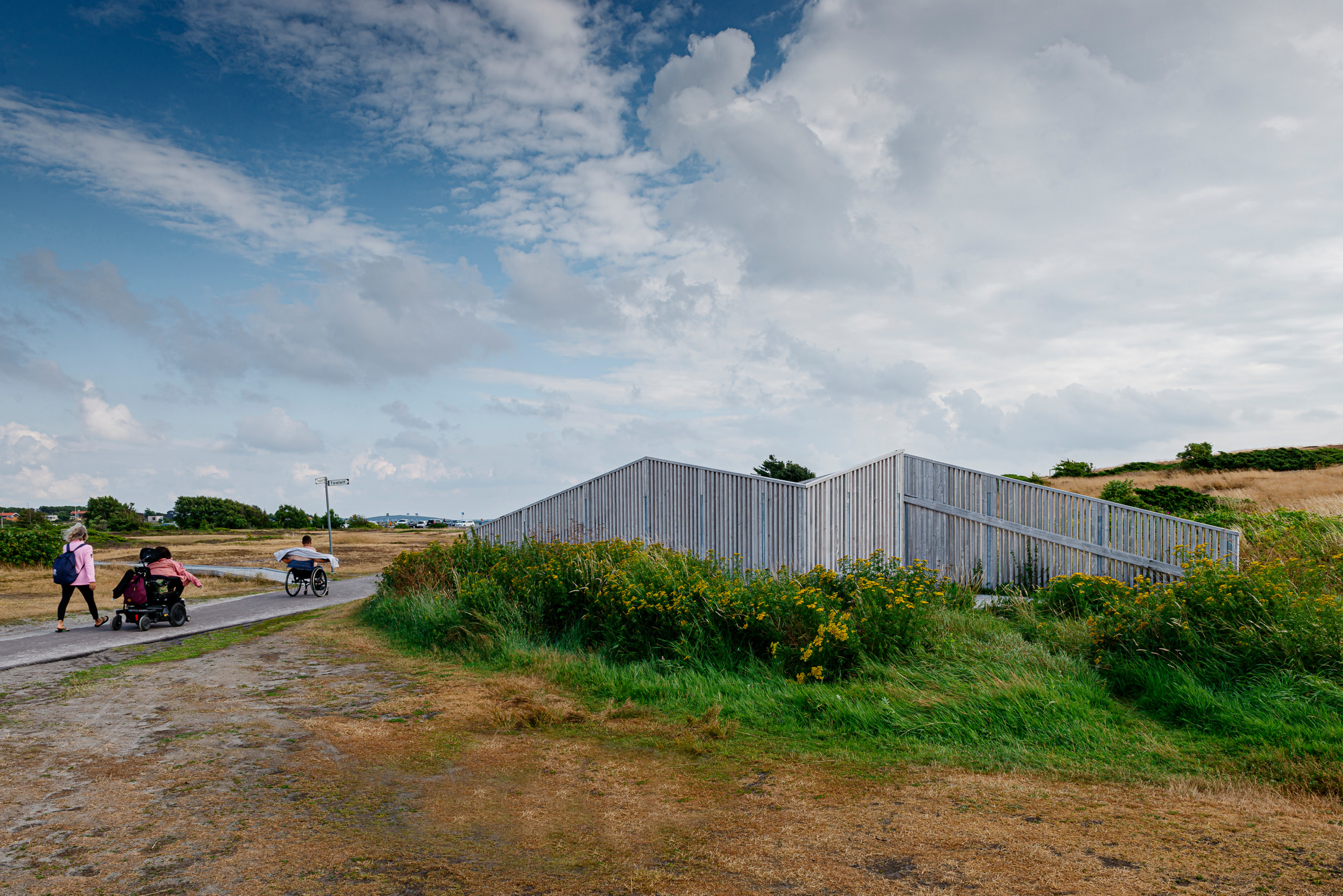 Menschen, die sich durch ein Naturgebiet bewegen.