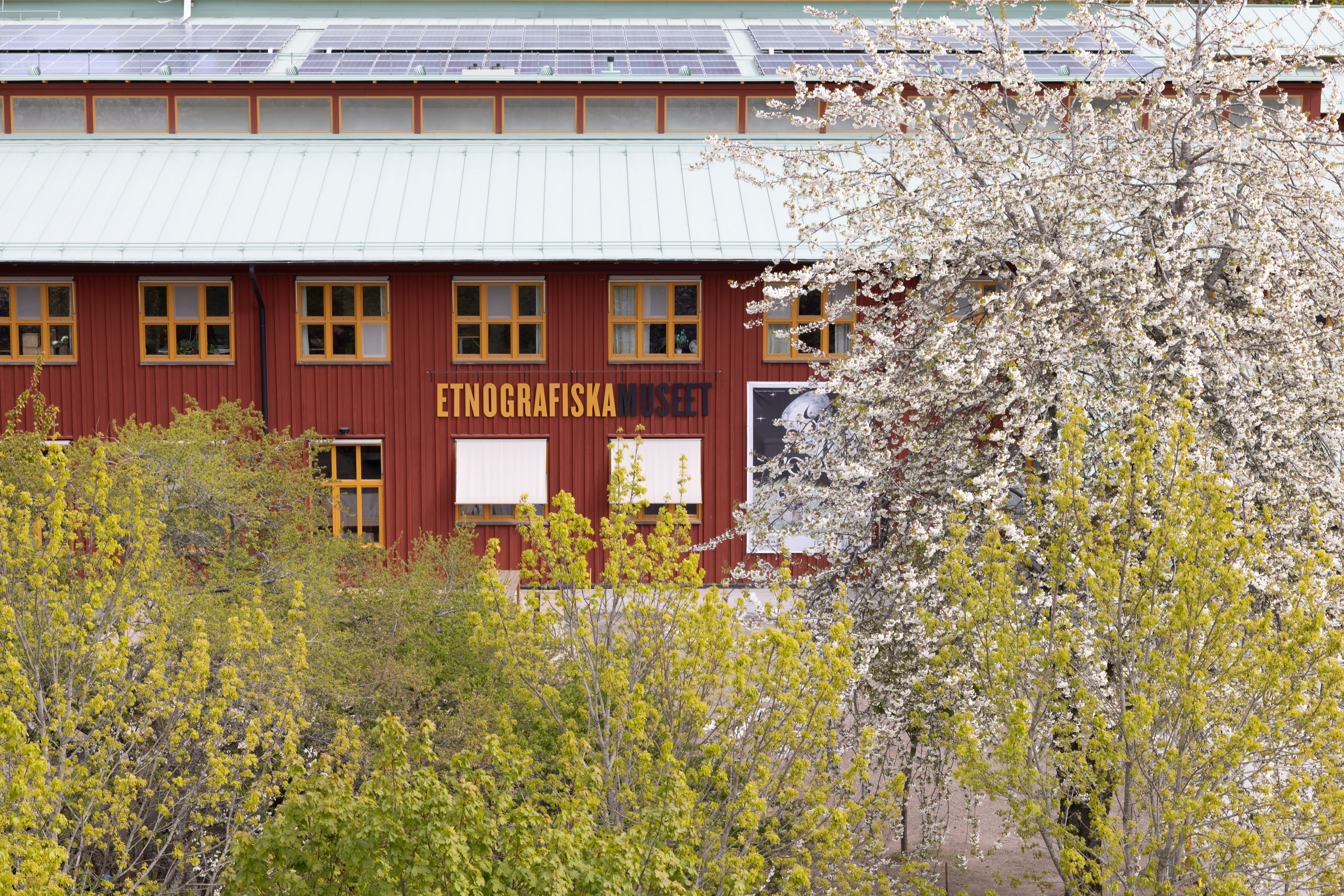 De buitenkant van het Etnografisch Museum in Stockholm