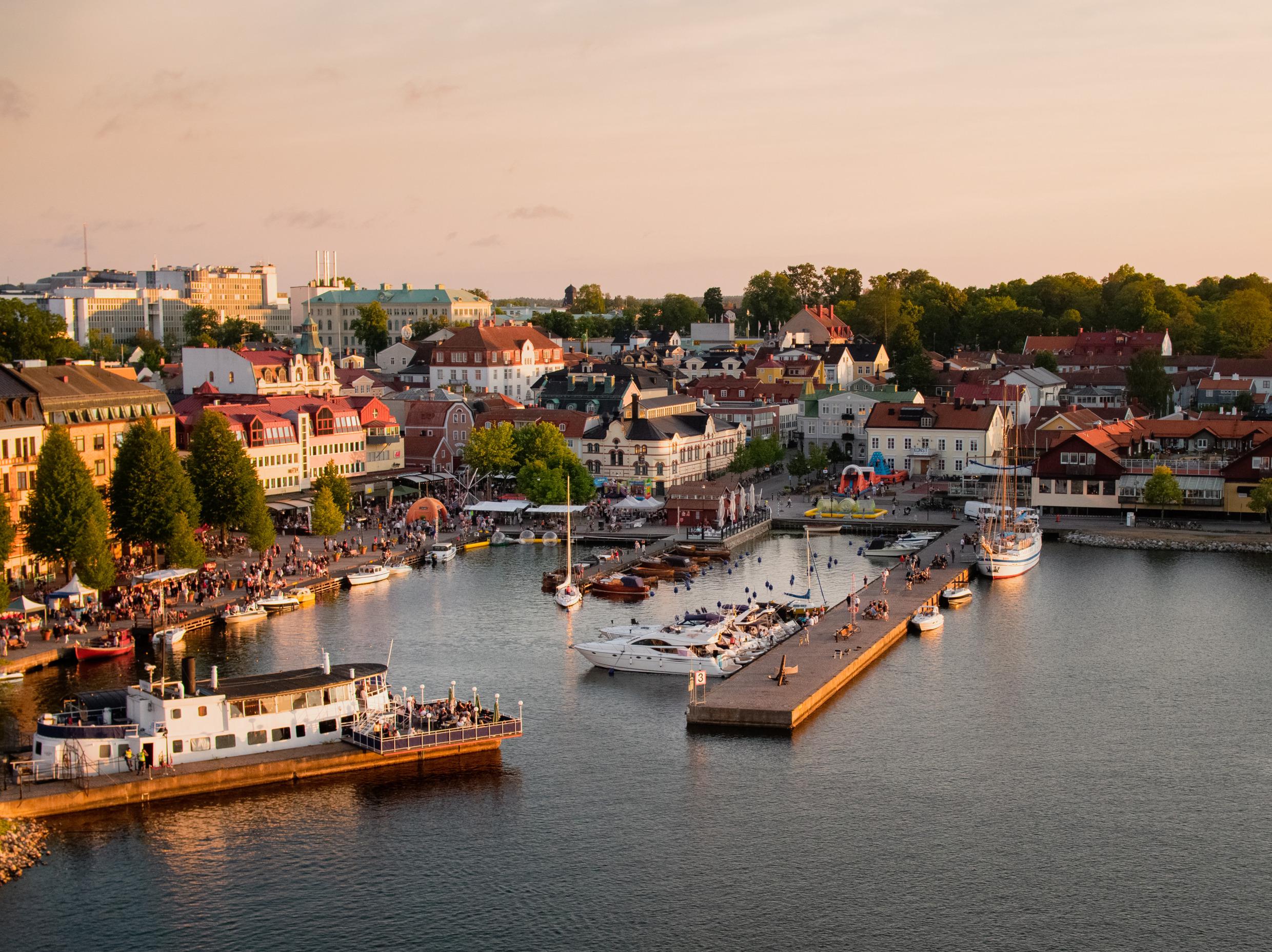 Uitzicht op Västervik