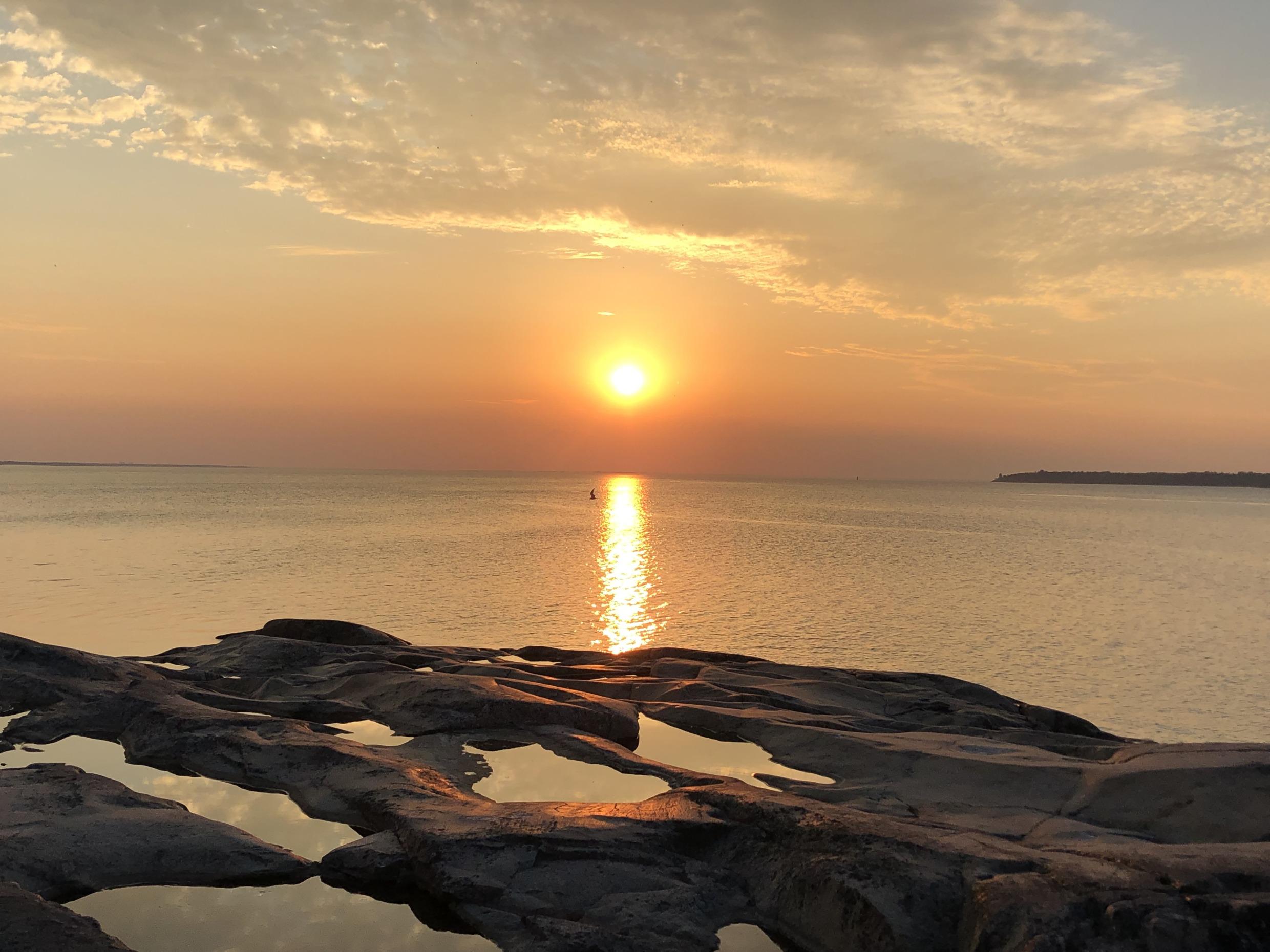 Coucher de soleil à Öregrund