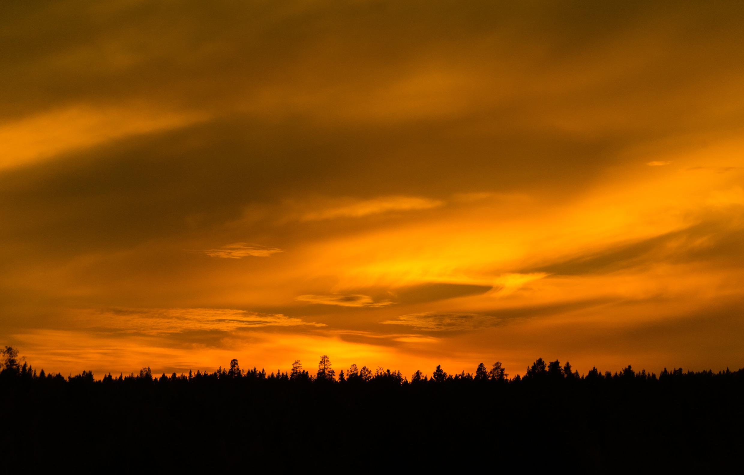 Lumière du soleil à minuit