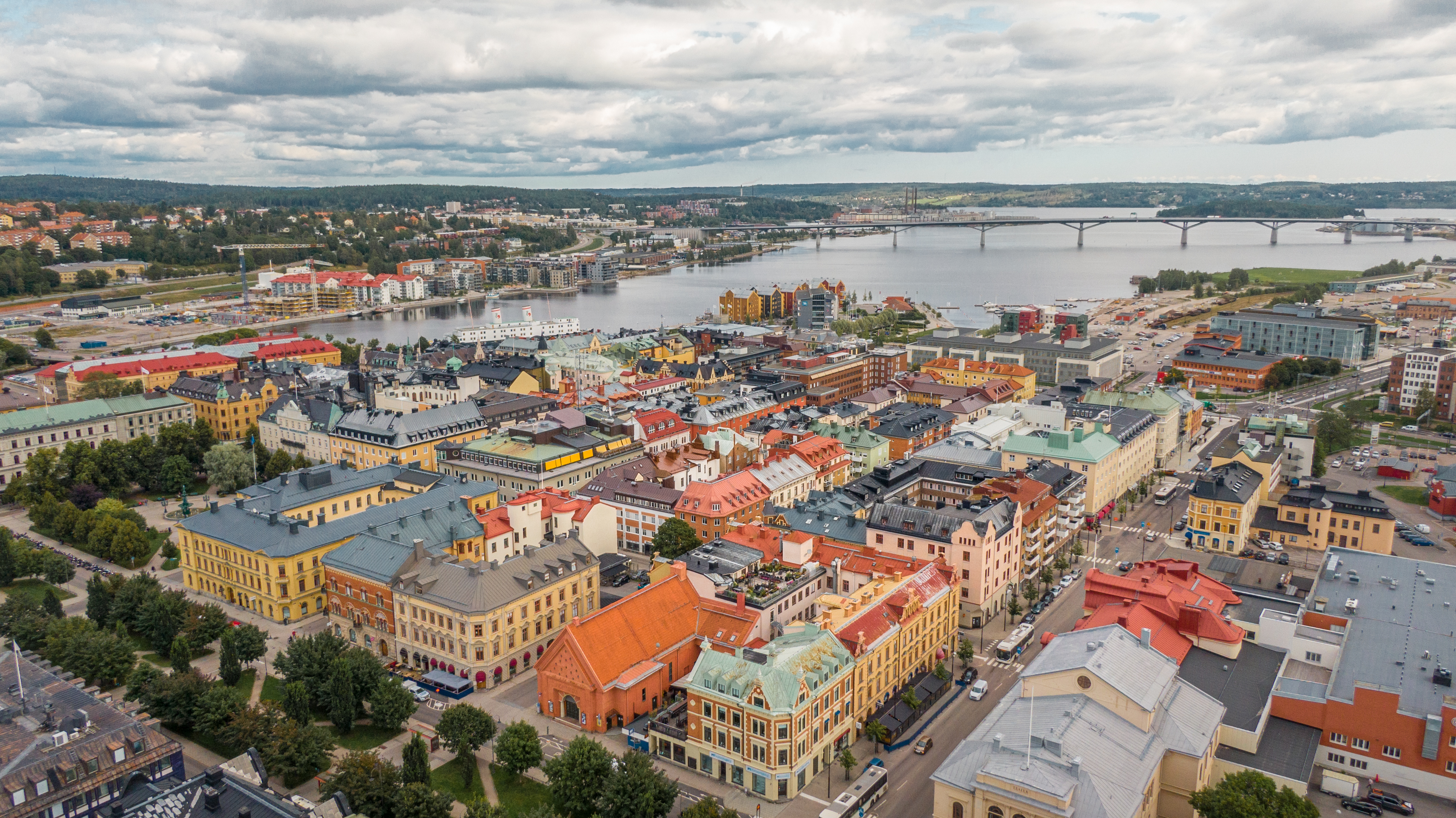 View over Sundsvall city
