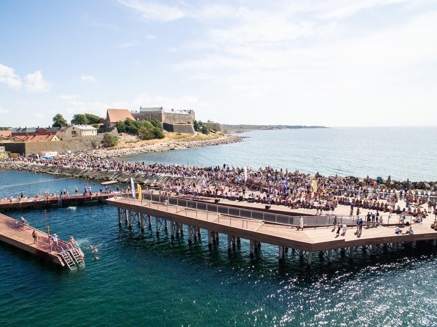 Le bain de la forteresse à Varberg, Halland