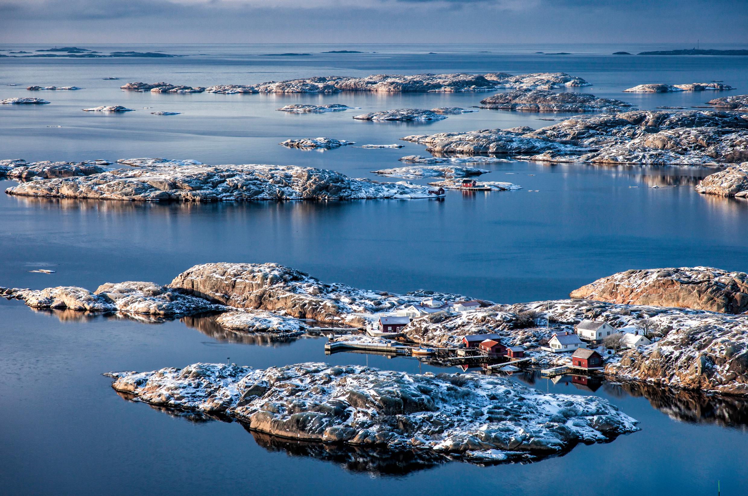 Schären an der Westküste  im Winter