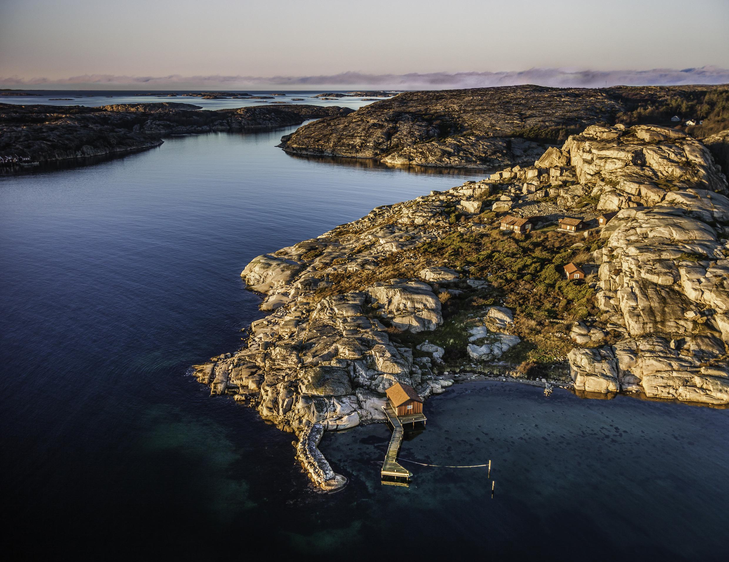 Vue aérienne sur la côte Ouest