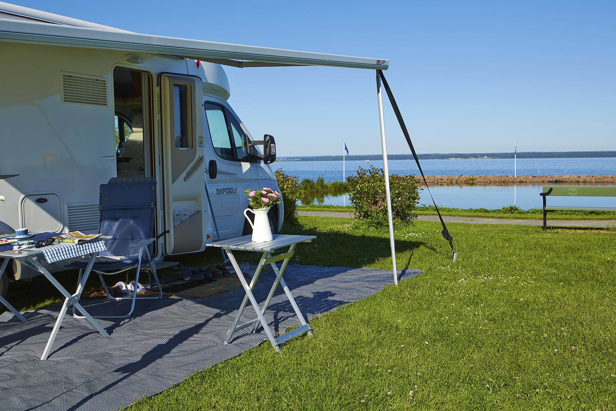 Camping in Gränna at lake Vättern
