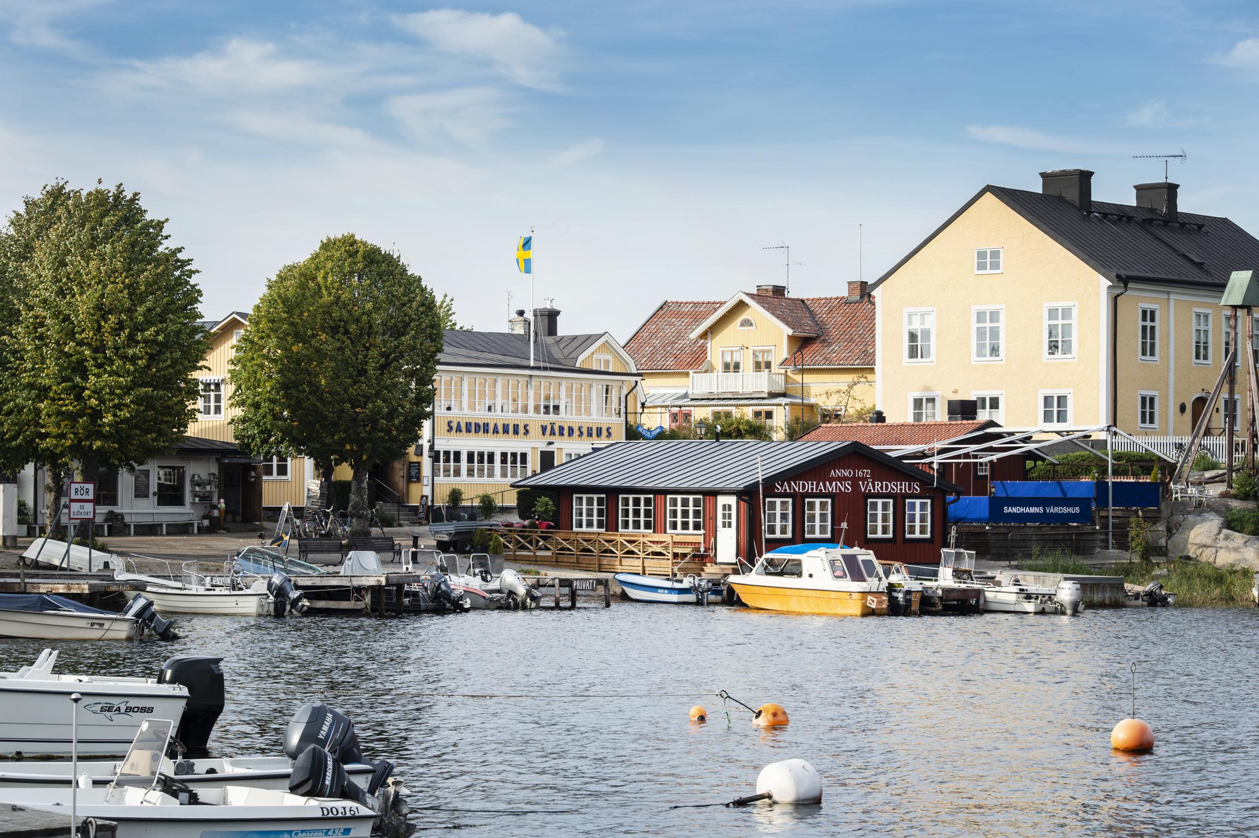 Der Hafen von Sandhamn