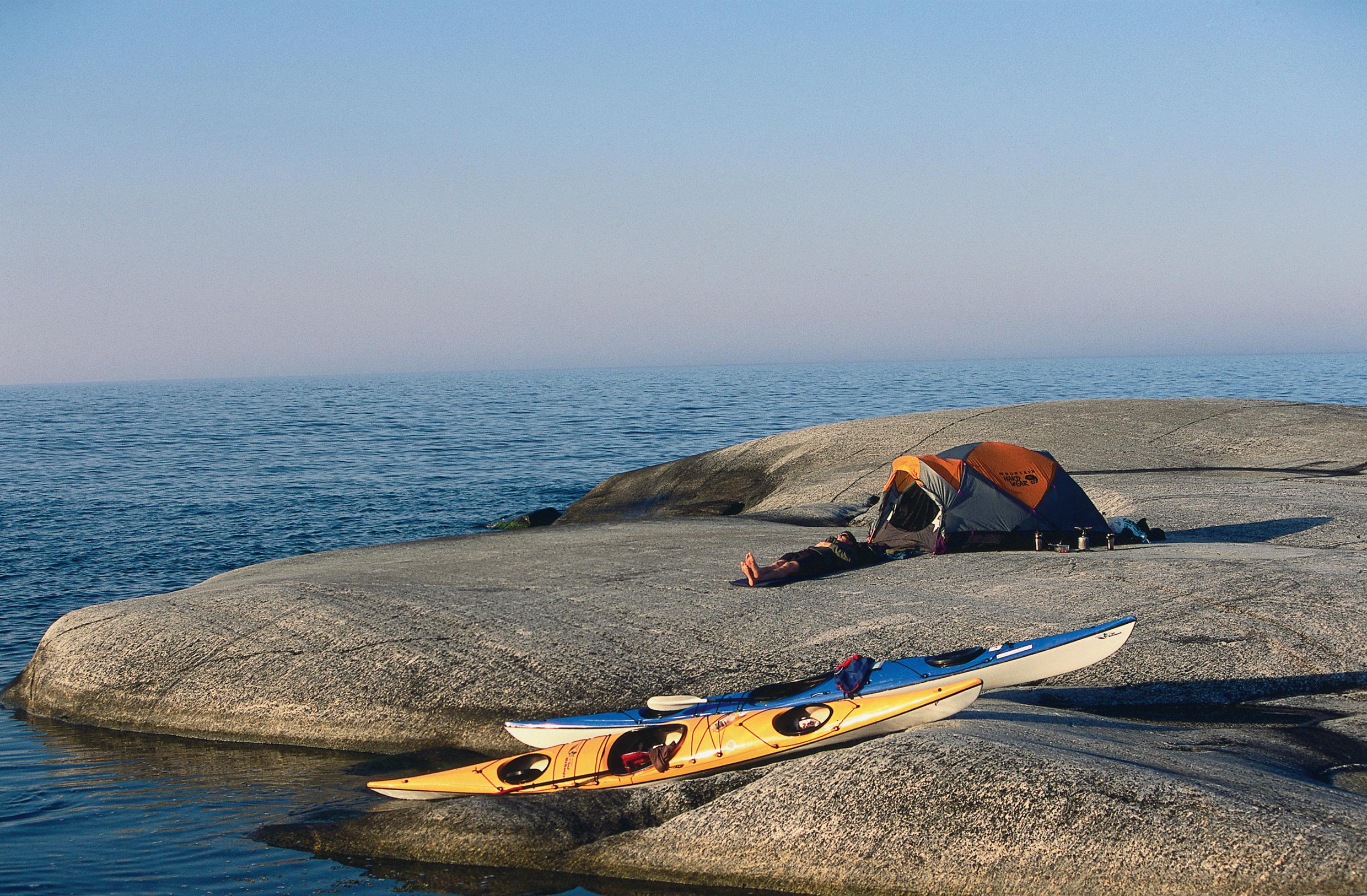 Kayaking and camping, Stockholm archipelago