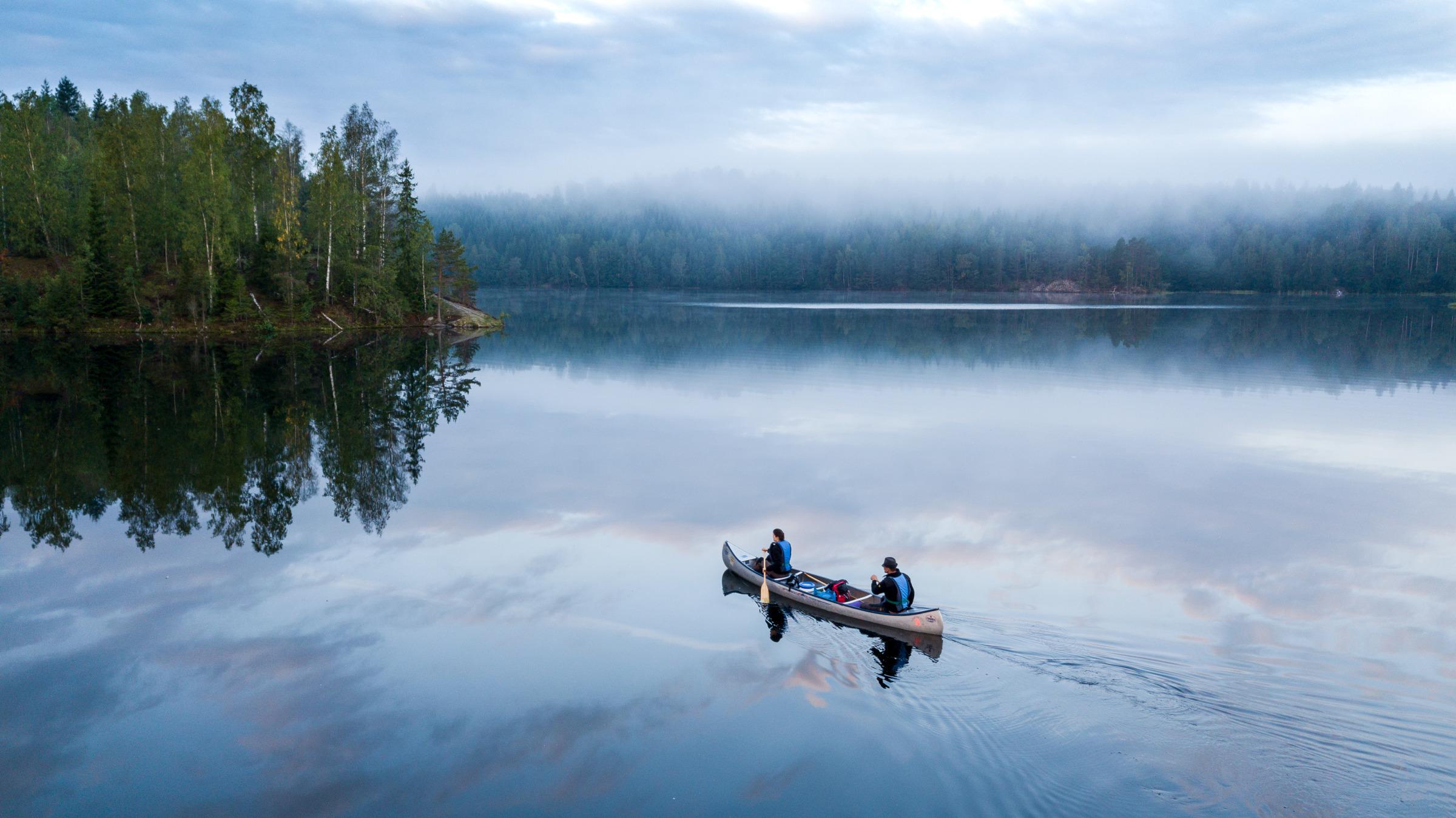 Canoë dans le Dalsland, Ouest de la Suède