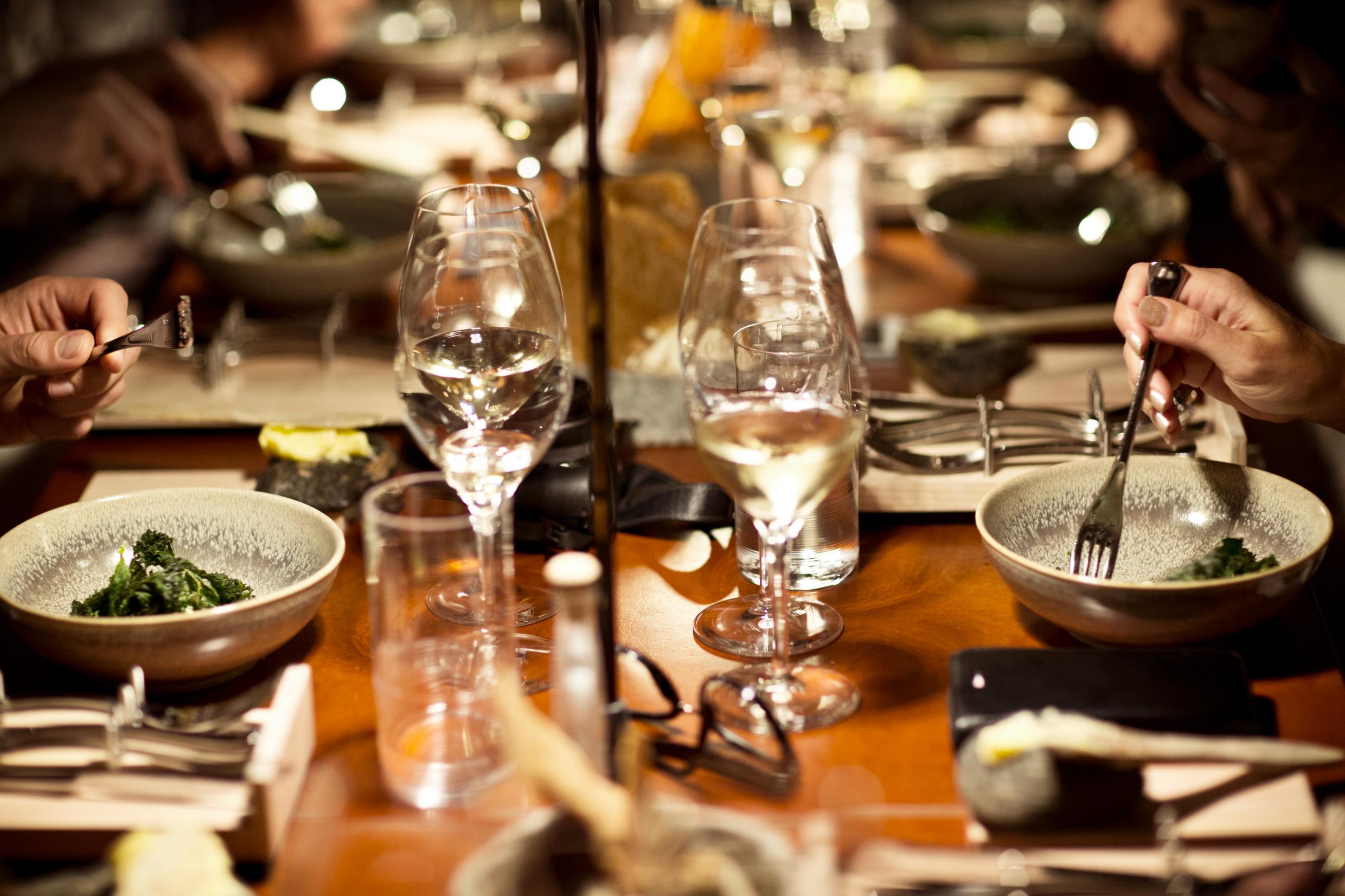 Table at an Gothenburg restaurant.