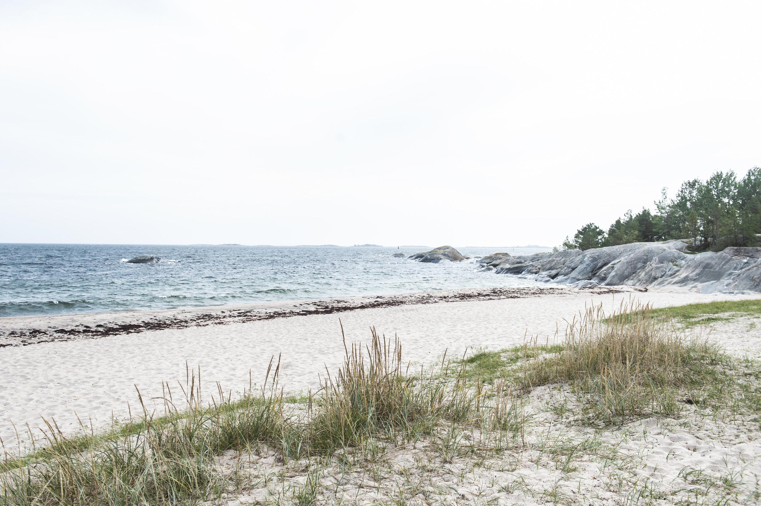 Strand Trouville auf der Insel Sandön, Stockholm