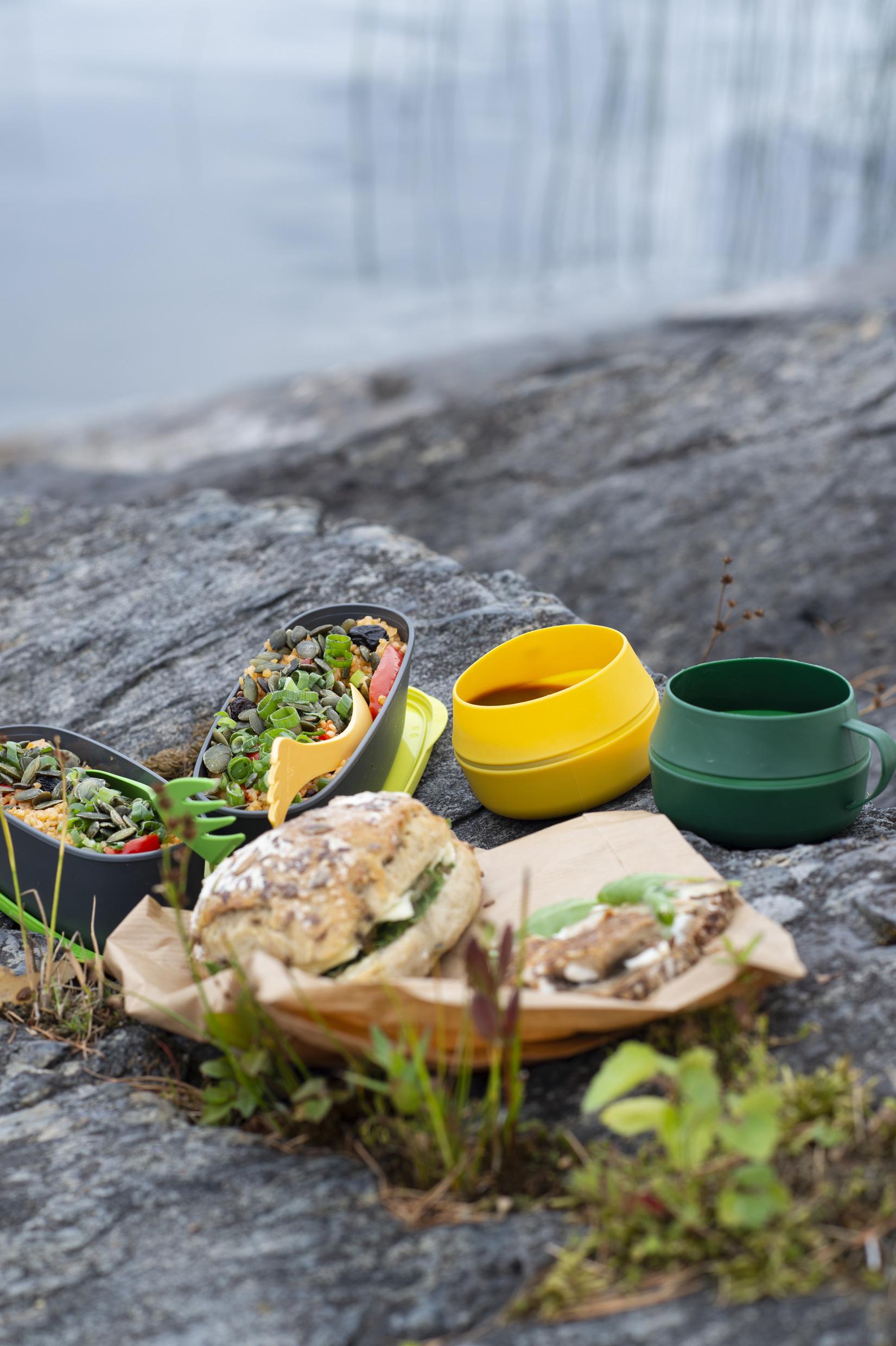 Picnic during a hike in West Sweden
