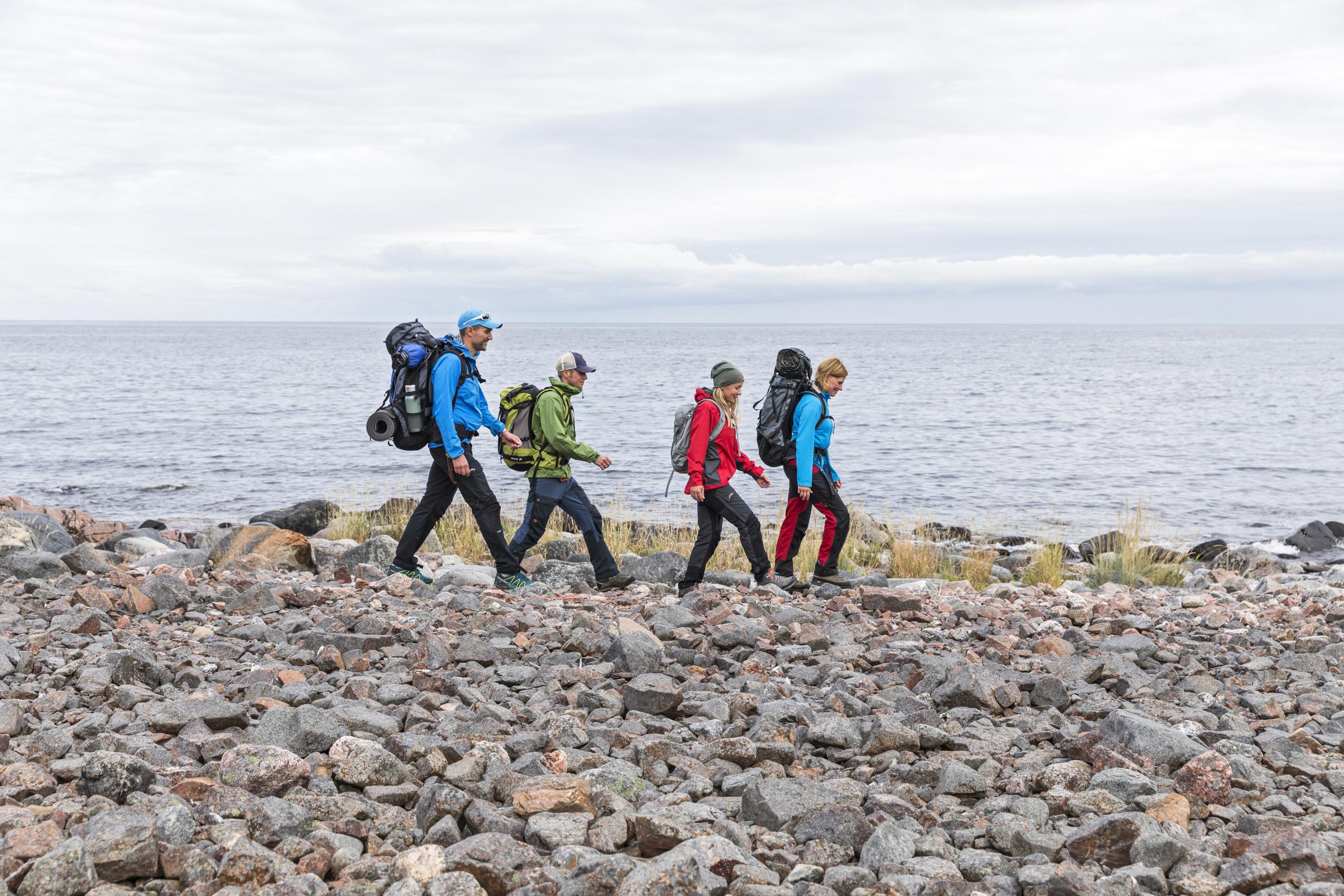 Hiking Roslagsleden trail