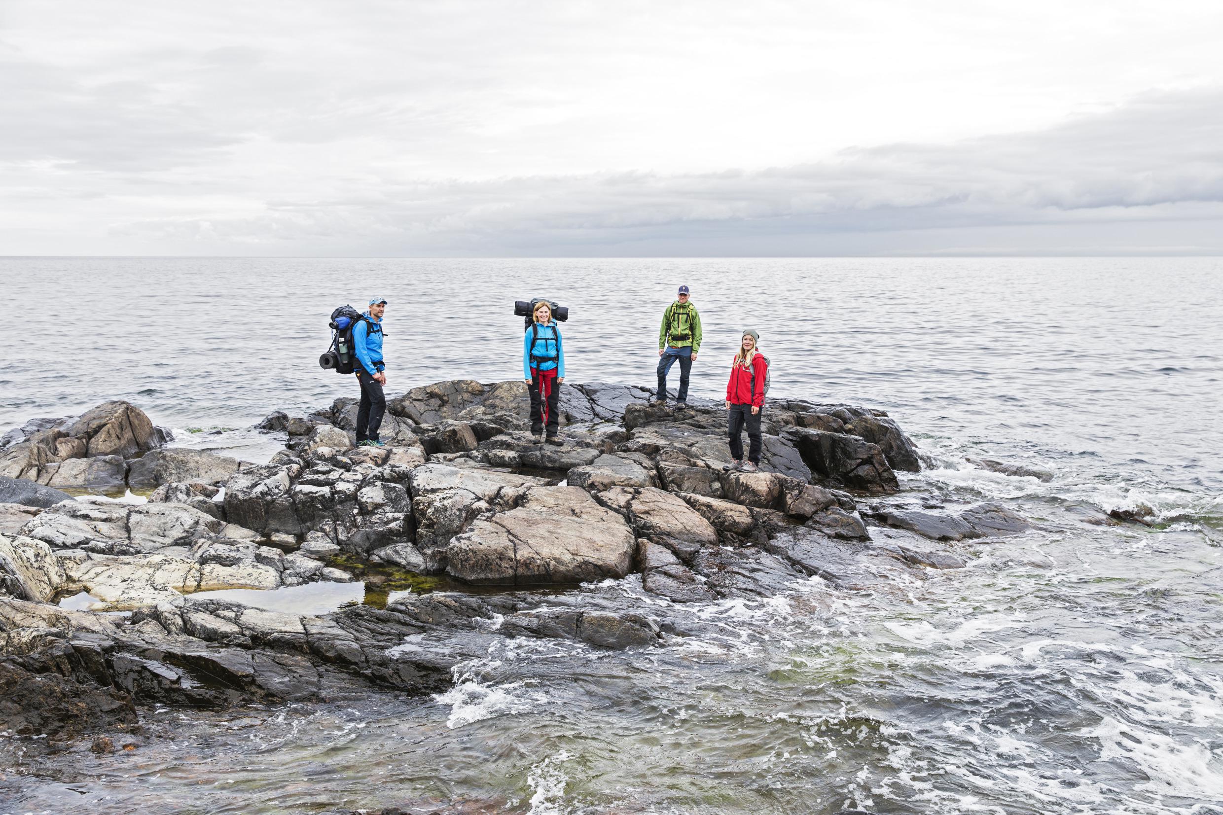 Hiking Roslagsleden trail