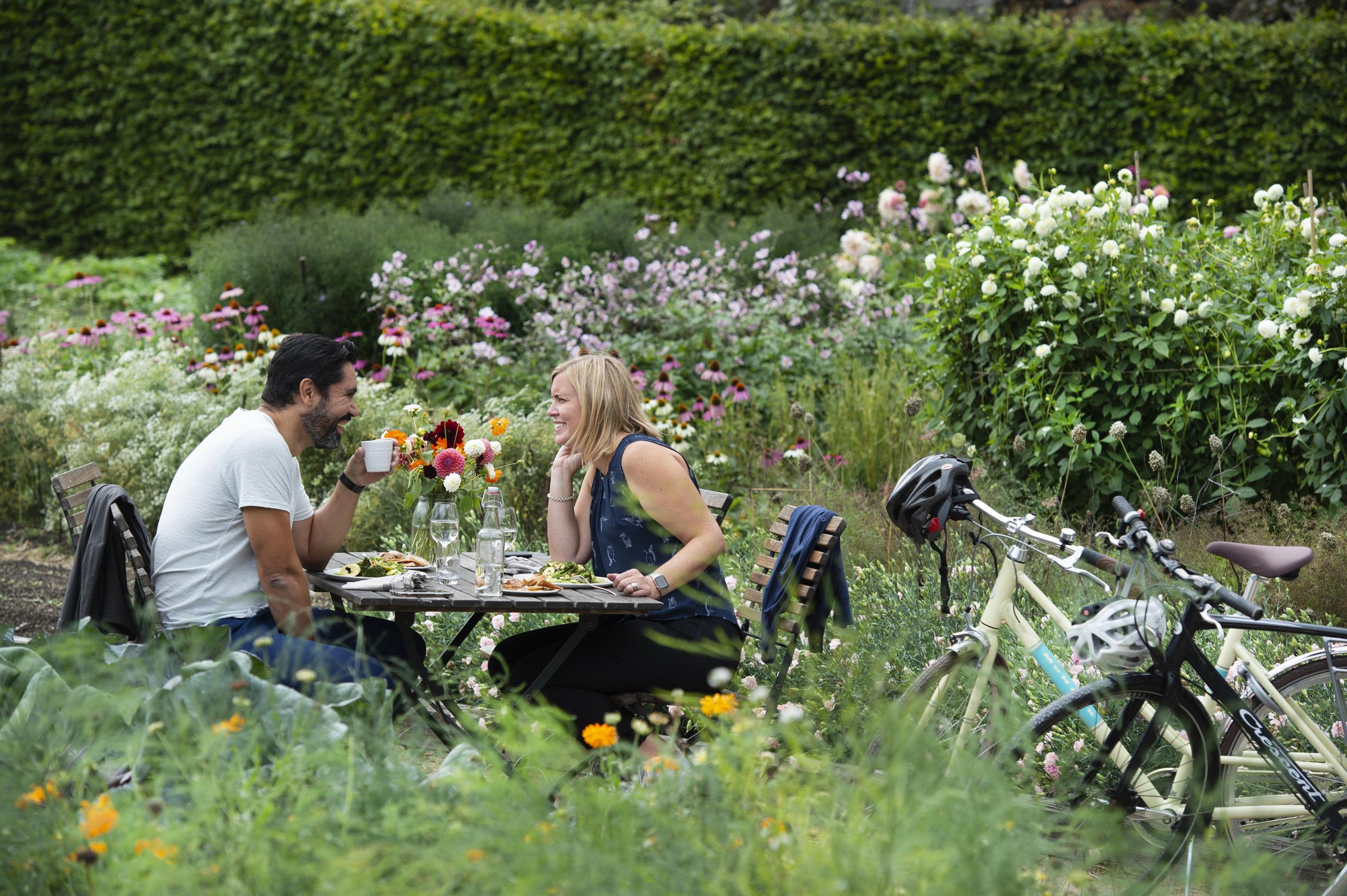 déjeuner dans le château et jardins de Gunnebo