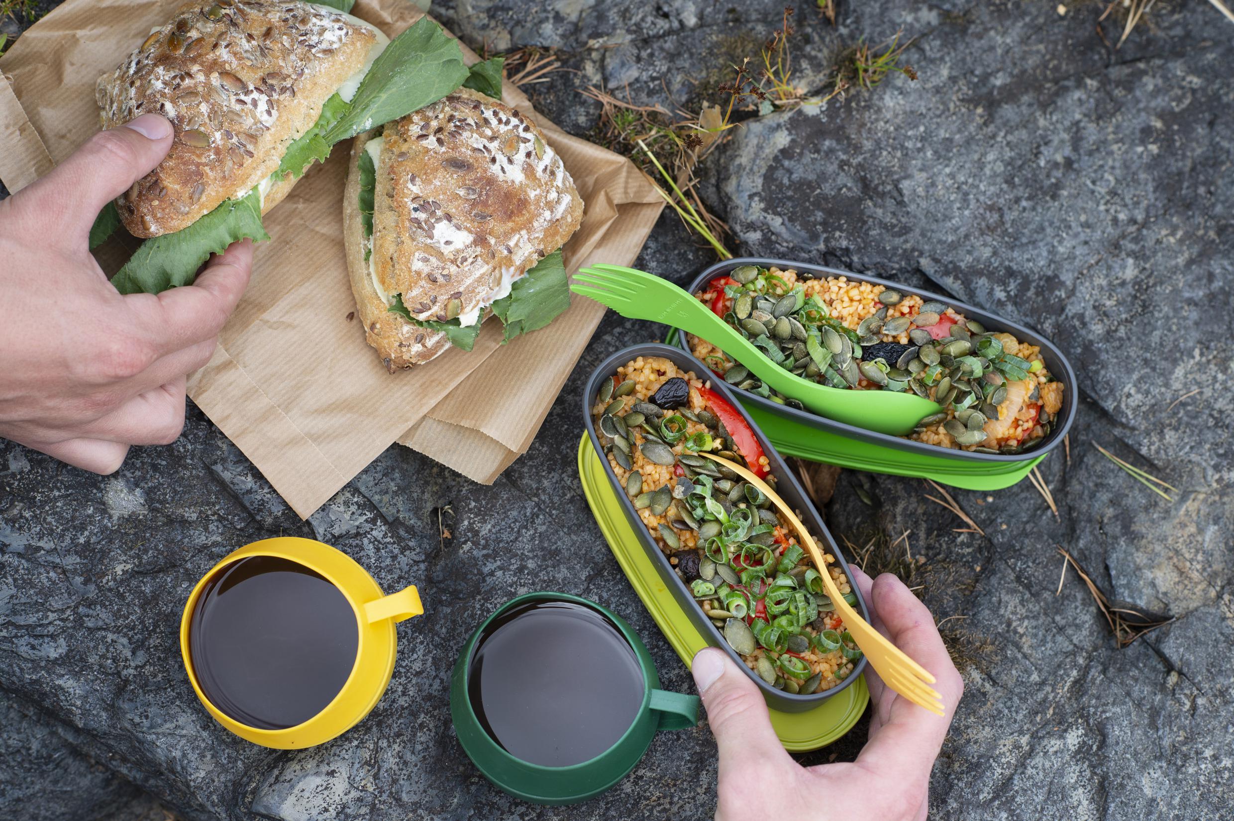 Picnic while hiking in West Sweden