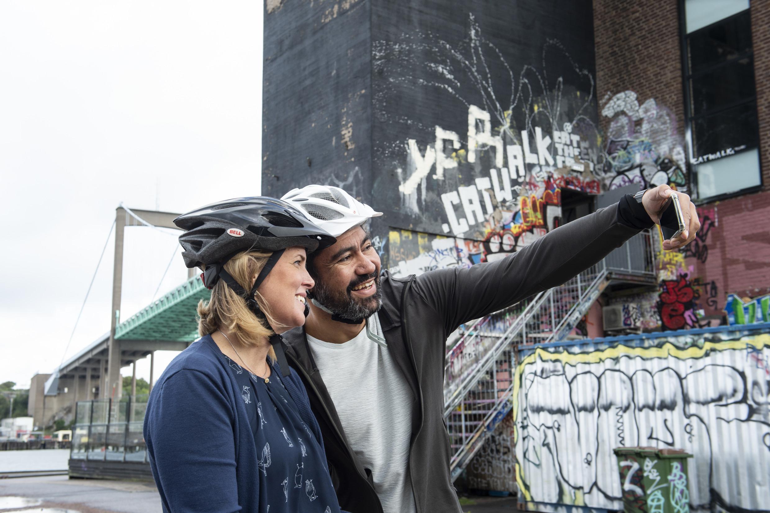 Radfahren beim Kunstzentrum Röda Sten, Göteborg