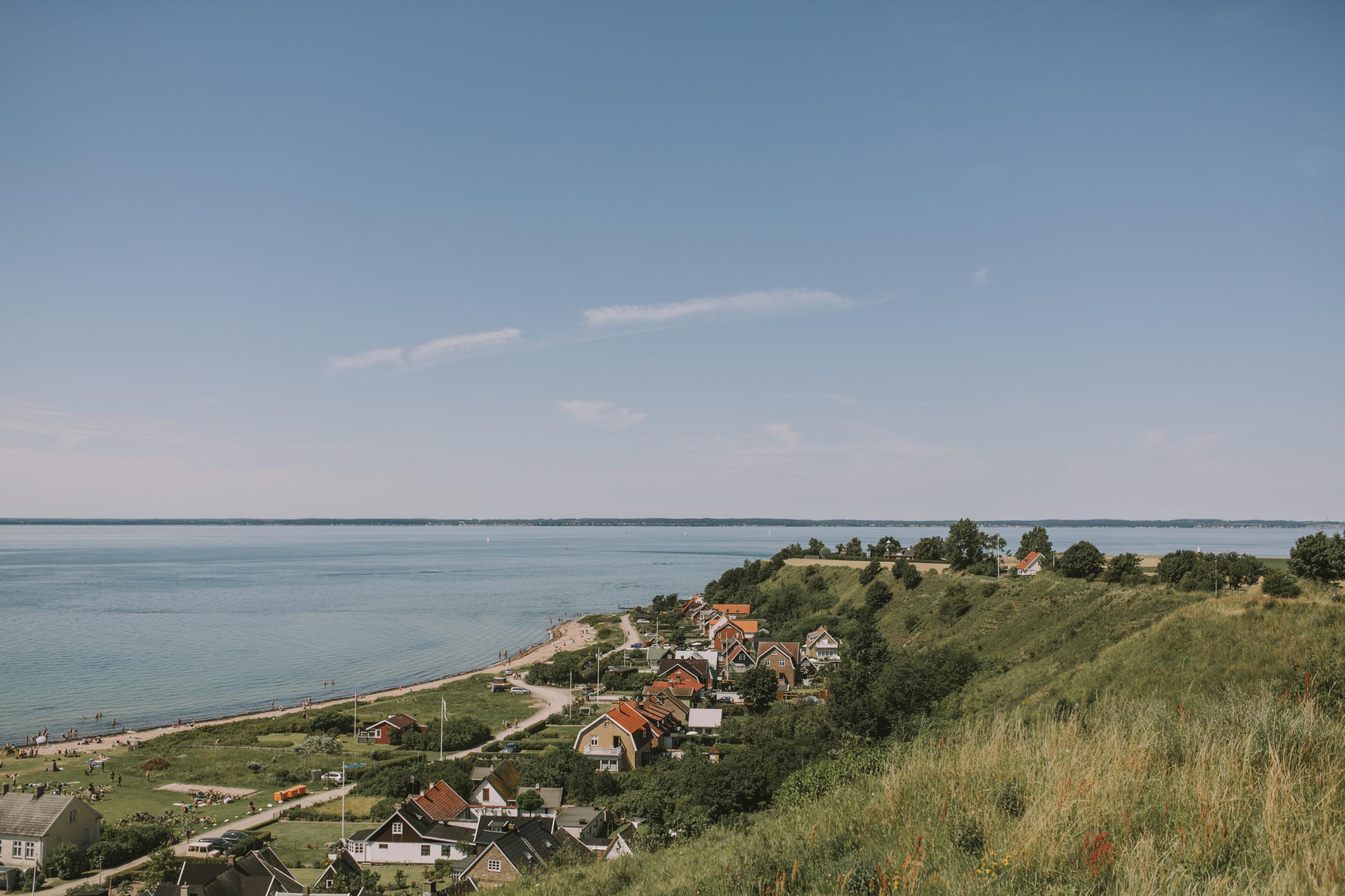 Zicht op het eiland Ven en de Öresund.