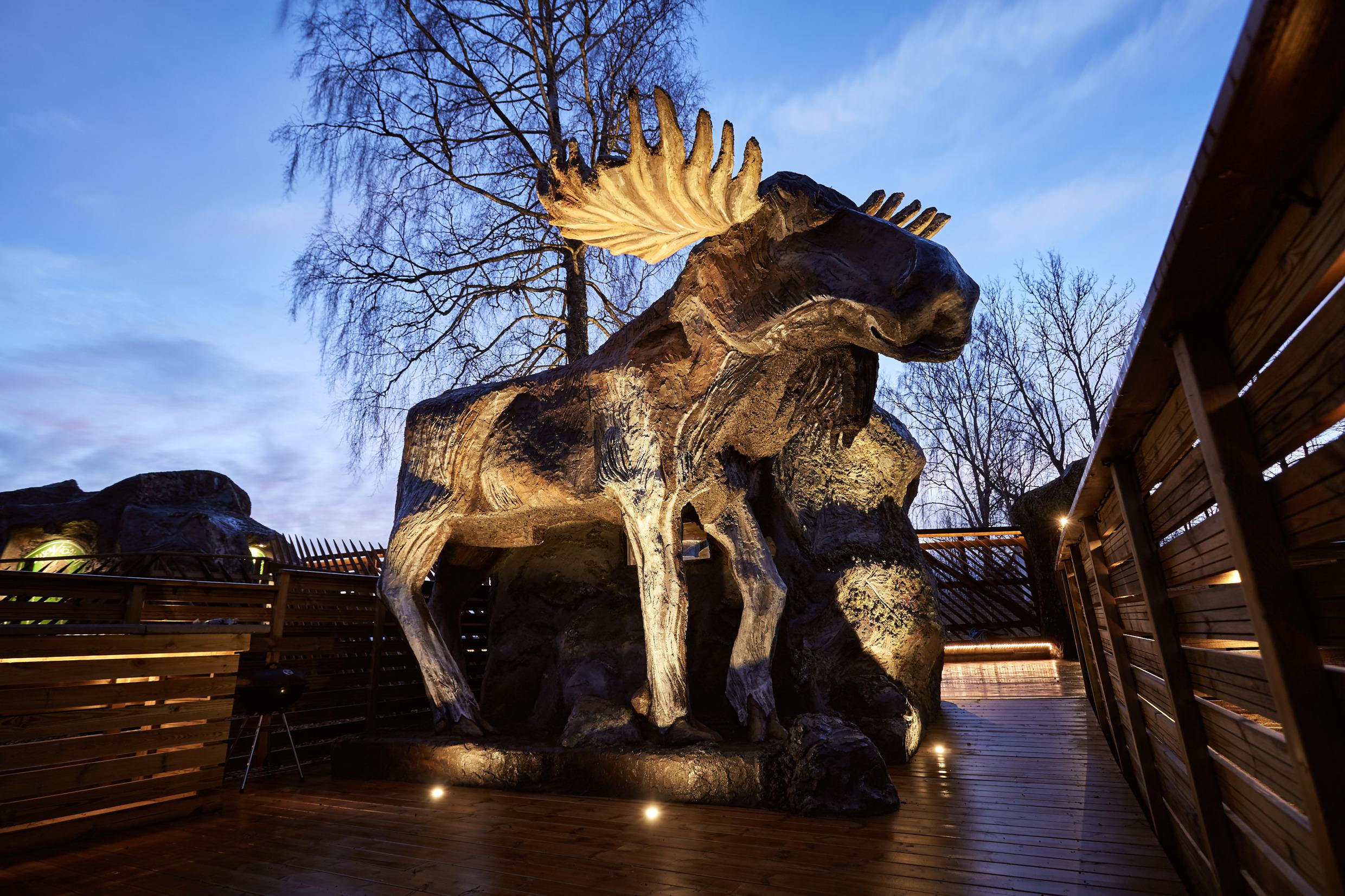 Die Elchhütte im Hotel Wrågården in Westschweden