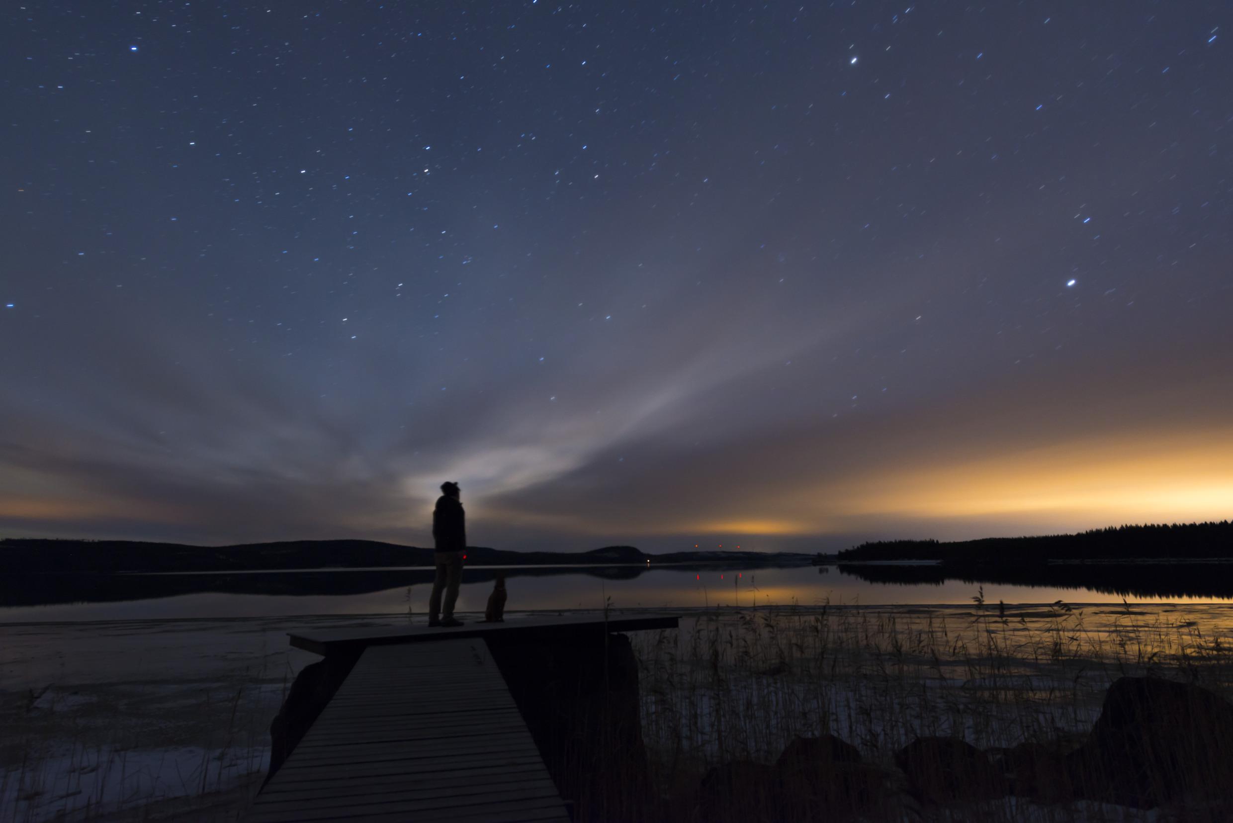 Der Sternenhimmel über Nordschweden.