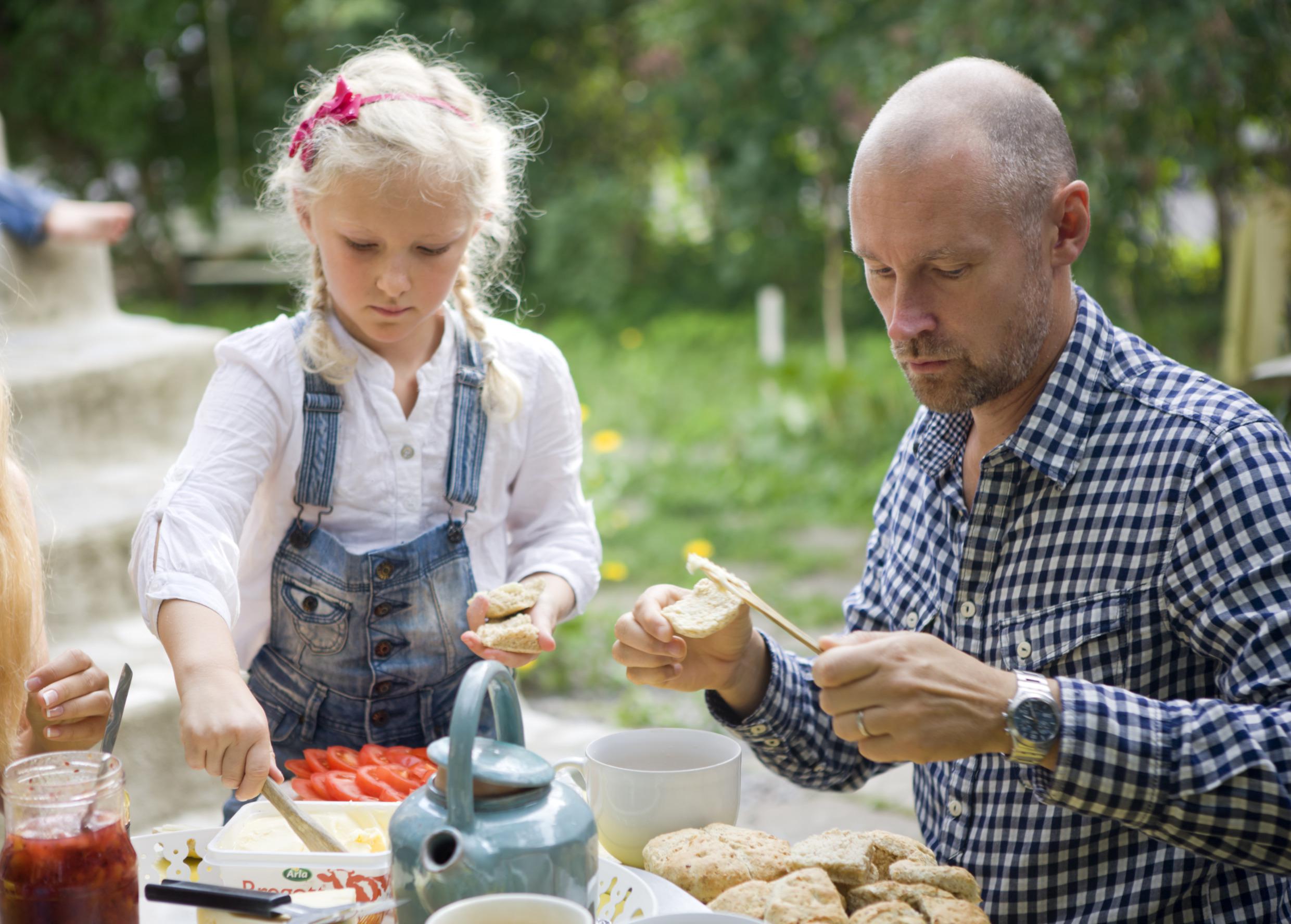 Frühstück im Garten