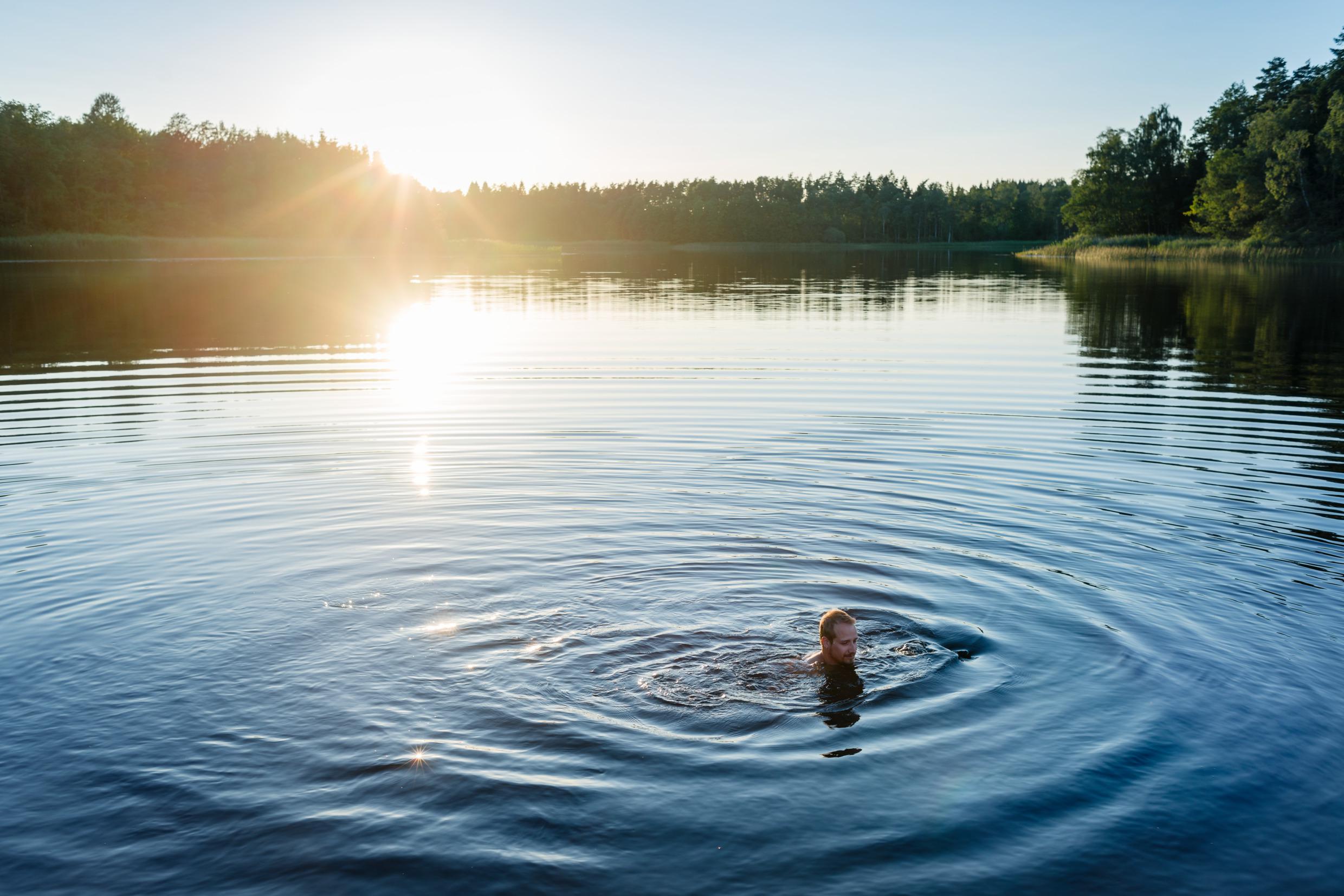Abendliches Schwimmen
