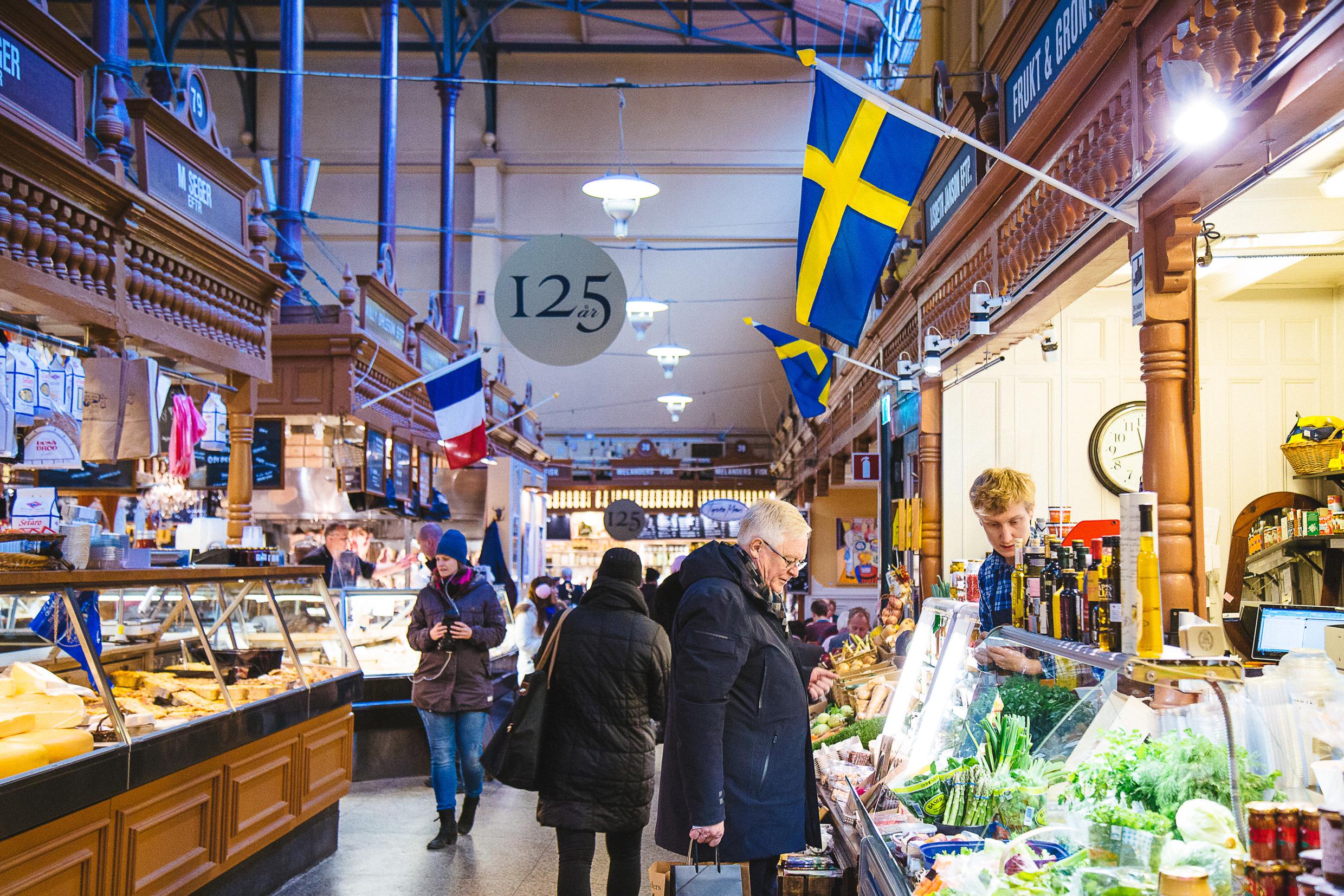 Les halles d'Östermalm à Stockholm