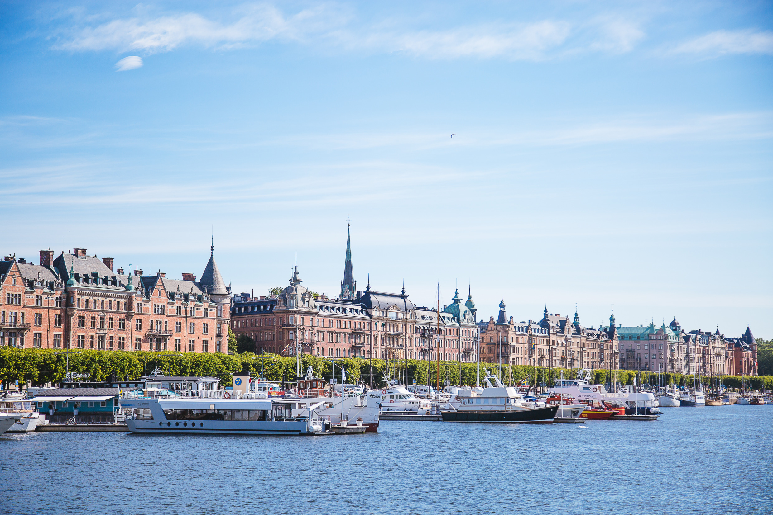Le quai de Strandvägen à Stockholm