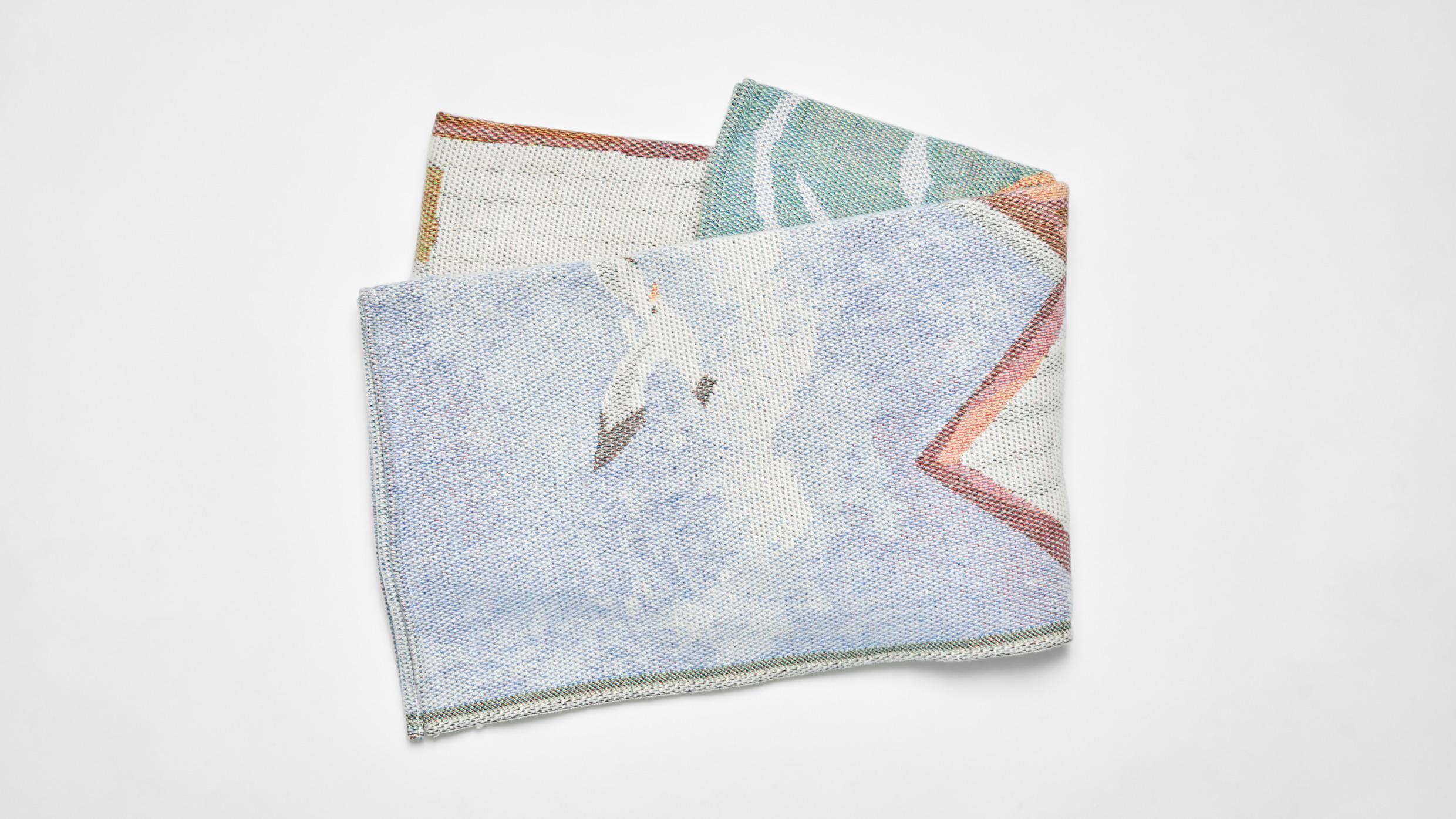 Een plaid op een witte ondergrond.