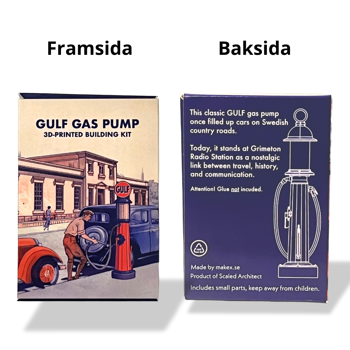 bild nr 1 på produkten: Gulf bensinmack - Byggsats eller byggmodell med transparent behållare