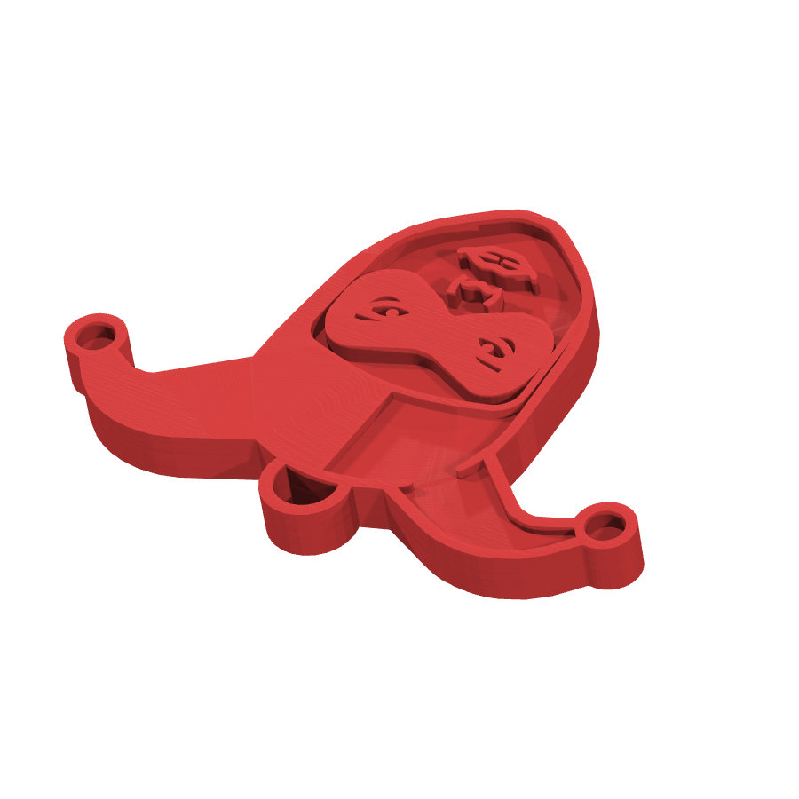 bild nr 6 på produkten: 3D-printad nyckelring med Harley Quinn-motiv i slagfast ABS-plast, perfekt för fans av Batgirl-serierna, finns i flera färger och passar i vanliga nyckelknipor