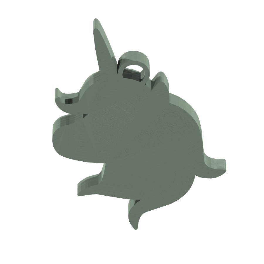 bild nr 5 på produkten: Nyckellås med olivgrön licorne-design - ett perfekt tillbehör för din licens-icke-licorne fan som älskar unika och detaljerade motiv