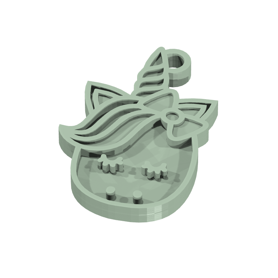 bild nr 1 på produkten: En Nyckelring i form av en fantastisk enhörning, inspirerad av den berömda rollen i filmen 'Labyrinth' - en magisk pärla som är perfekt att bära som en bevis på din kärlek till den klassiska fantasy-filmen.