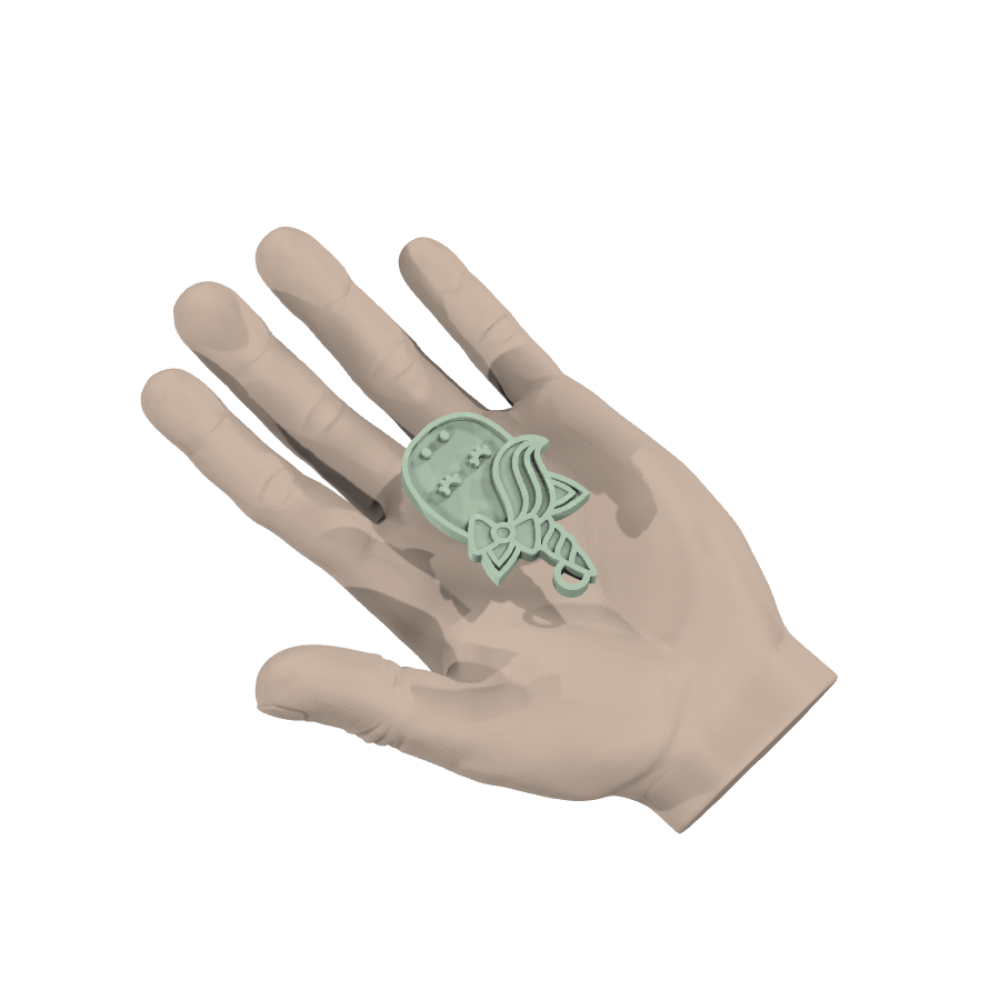 bild nr 4 på produkten: En Nyckelring i form av en fantastisk enhörning, inspirerad av den berömda rollen i filmen 'Labyrinth' - en magisk pärla som är perfekt att bära som en bevis på din kärlek till den klassiska fantasy-filmen.