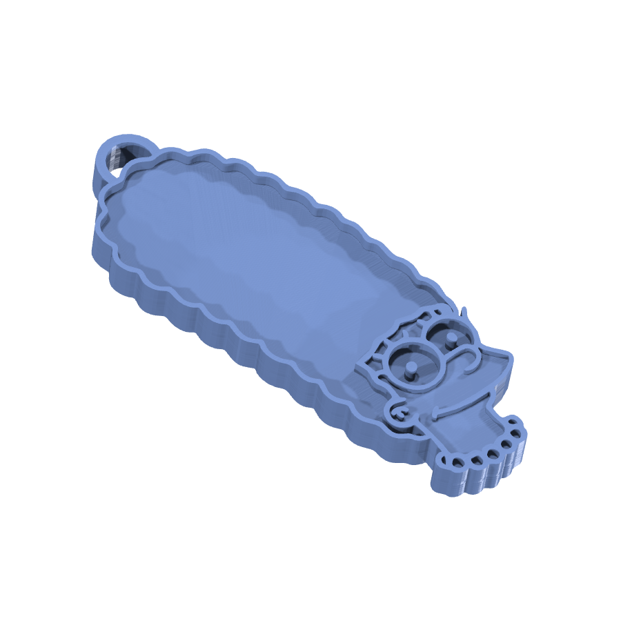 Bild på 3D printad produkt med namn: En vänlig minnessmycke i form av en nyckelring med Marge Simpson som motiv, från den kända TV-serien The Simpsons. Denna minnesstensformade nyckelring är perfekt för alla Simpsons-fantaster och är en bevisning på ditt intresse för denna ikoniska familj.