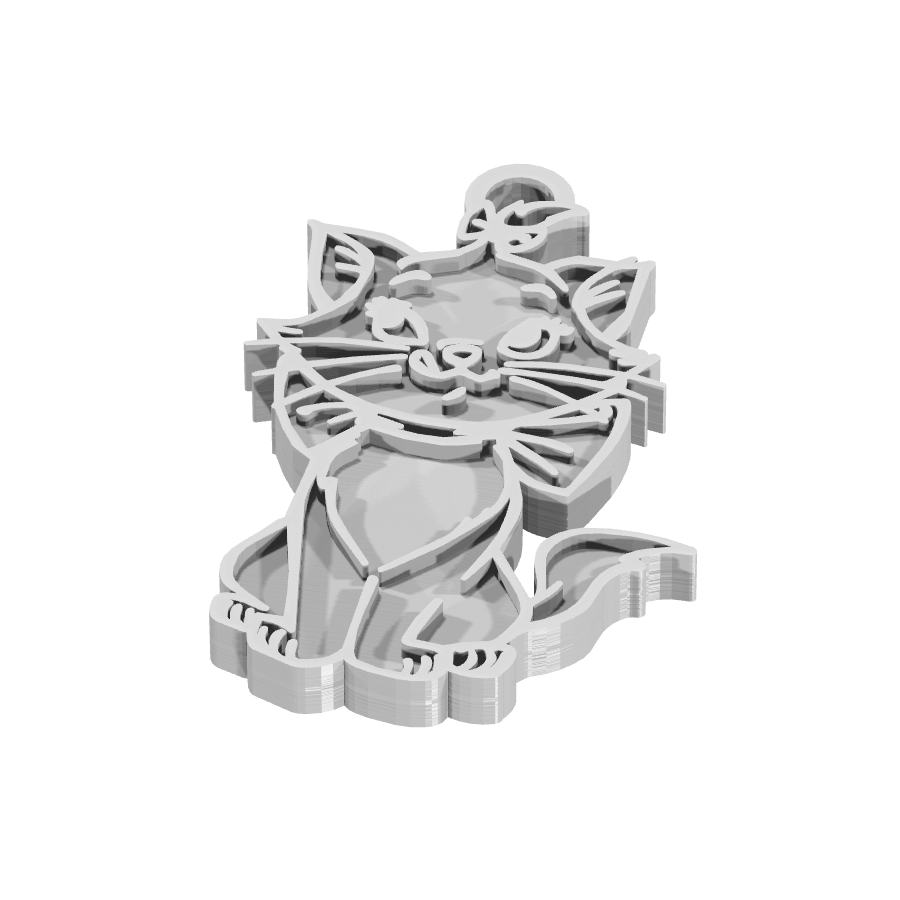 bild nr 1 på produkten: Nyckelring med Marie från Aristocats - en robust och slagtålig nyckelring i plast som passar perfekt i fickan och visar din kärlek till den älskade Disney-katten Marie, en av de tre charmiga systrarna i den klassiska animerade filmen Aristocats