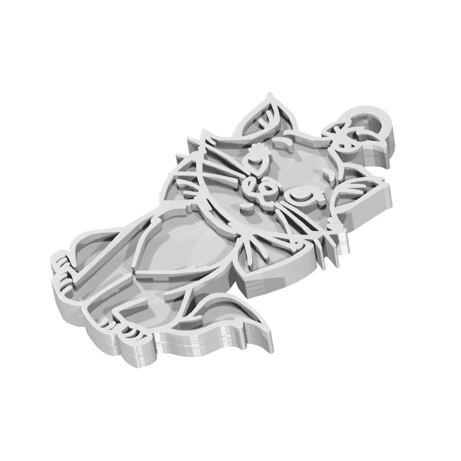 bild nr 2 på produkten: Nyckelring med Marie från Aristocats - en robust och slagtålig nyckelring i plast som passar perfekt i fickan och visar din kärlek till den älskade Disney-katten Marie, en av de tre charmiga systrarna i den klassiska animerade filmen Aristocats