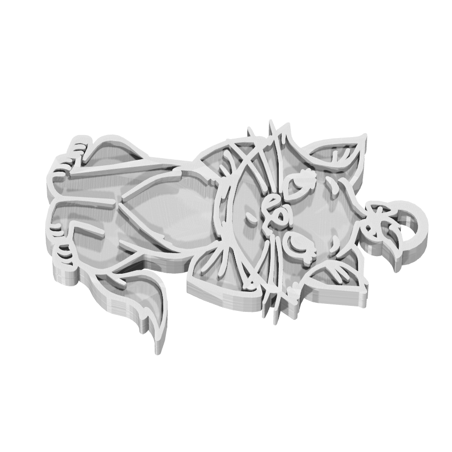 bild nr 3 på produkten: Nyckelring med Marie från Aristocats - en robust och slagtålig nyckelring i plast som passar perfekt i fickan och visar din kärlek till den älskade Disney-katten Marie, en av de tre charmiga systrarna i den klassiska animerade filmen Aristocats