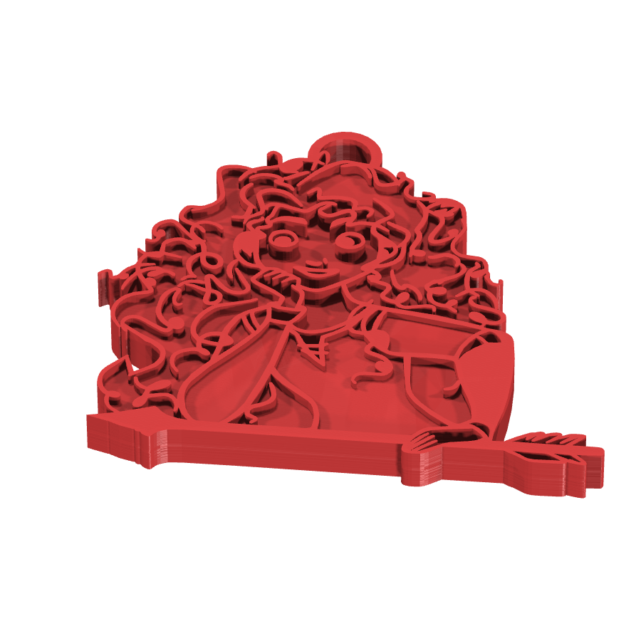 bild nr 1 på produkten: Nyckelring med motiv av Merida inspirerad från den älskade Disneyfilmen Brave, perfekt för fans av den tuffa och oberoende skotska prinsessan, som är tillverkad i en slagtålig plast och har en rimlig storlek som passar i fickan