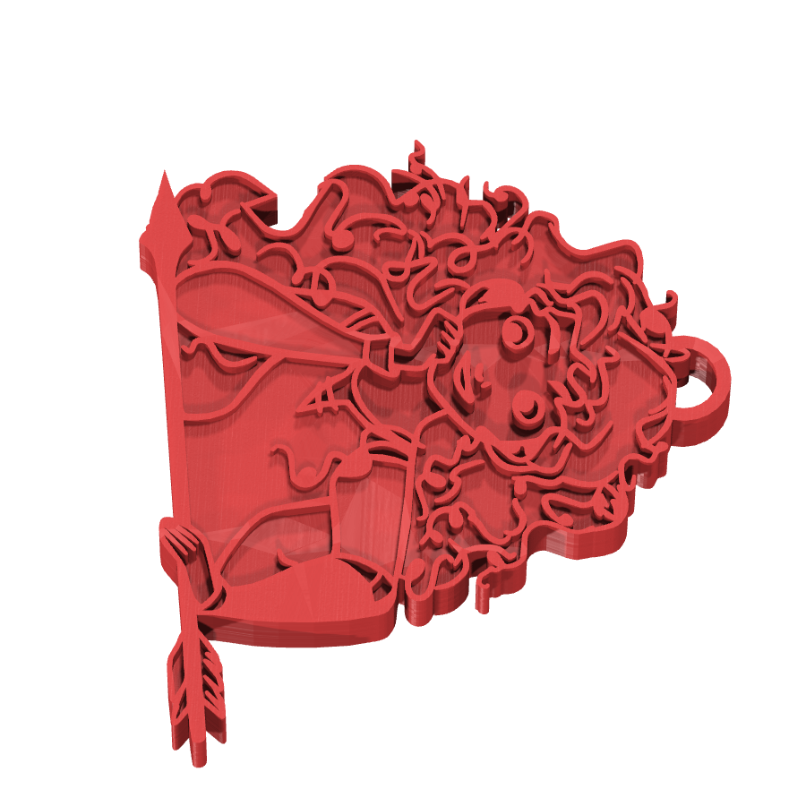 bild nr 3 på produkten: Nyckelring med motiv av Merida inspirerad från den älskade Disneyfilmen Brave, perfekt för fans av den tuffa och oberoende skotska prinsessan, som är tillverkad i en slagtålig plast och har en rimlig storlek som passar i fickan